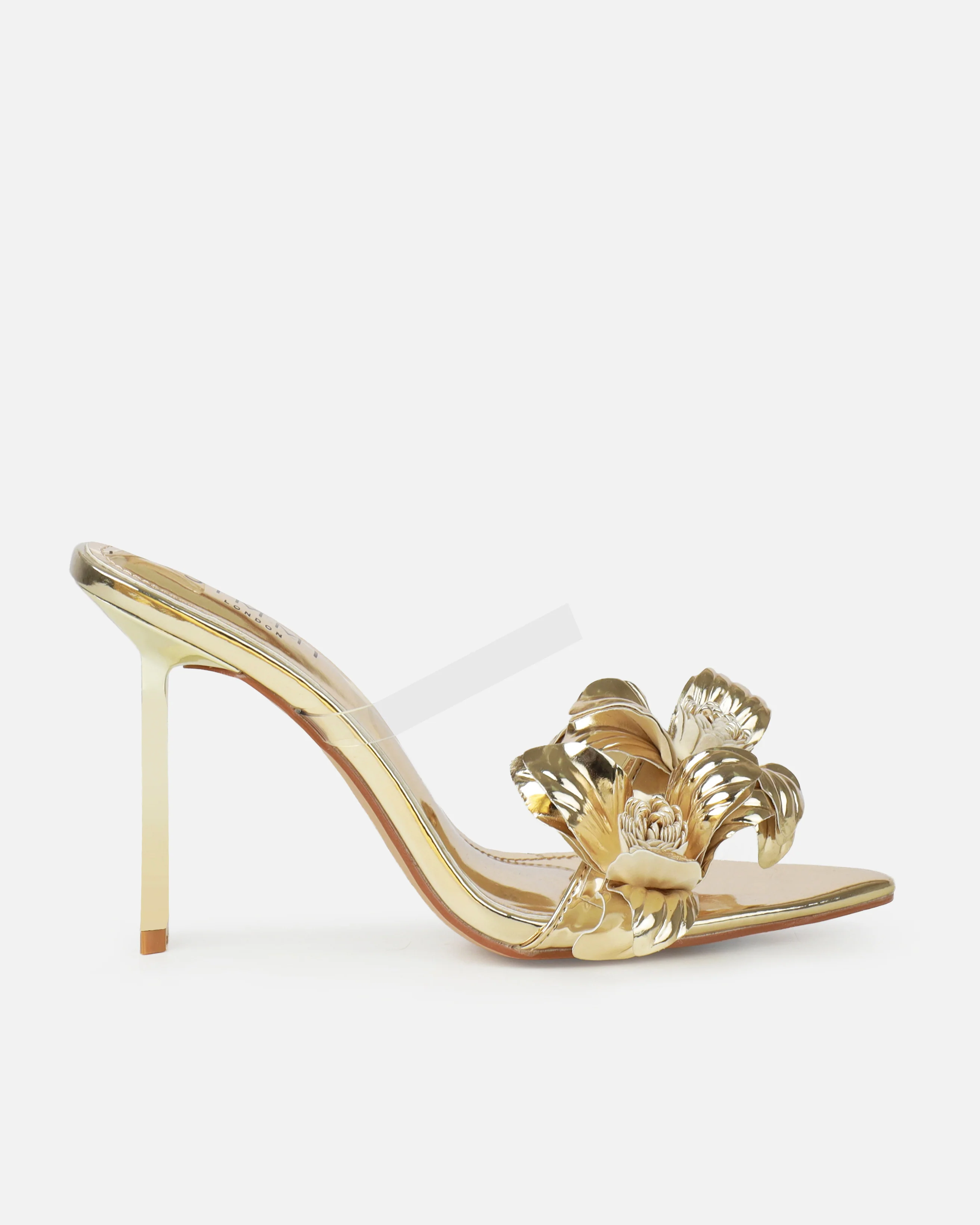 Acacia Gold Clear Flower Mules - Image 2