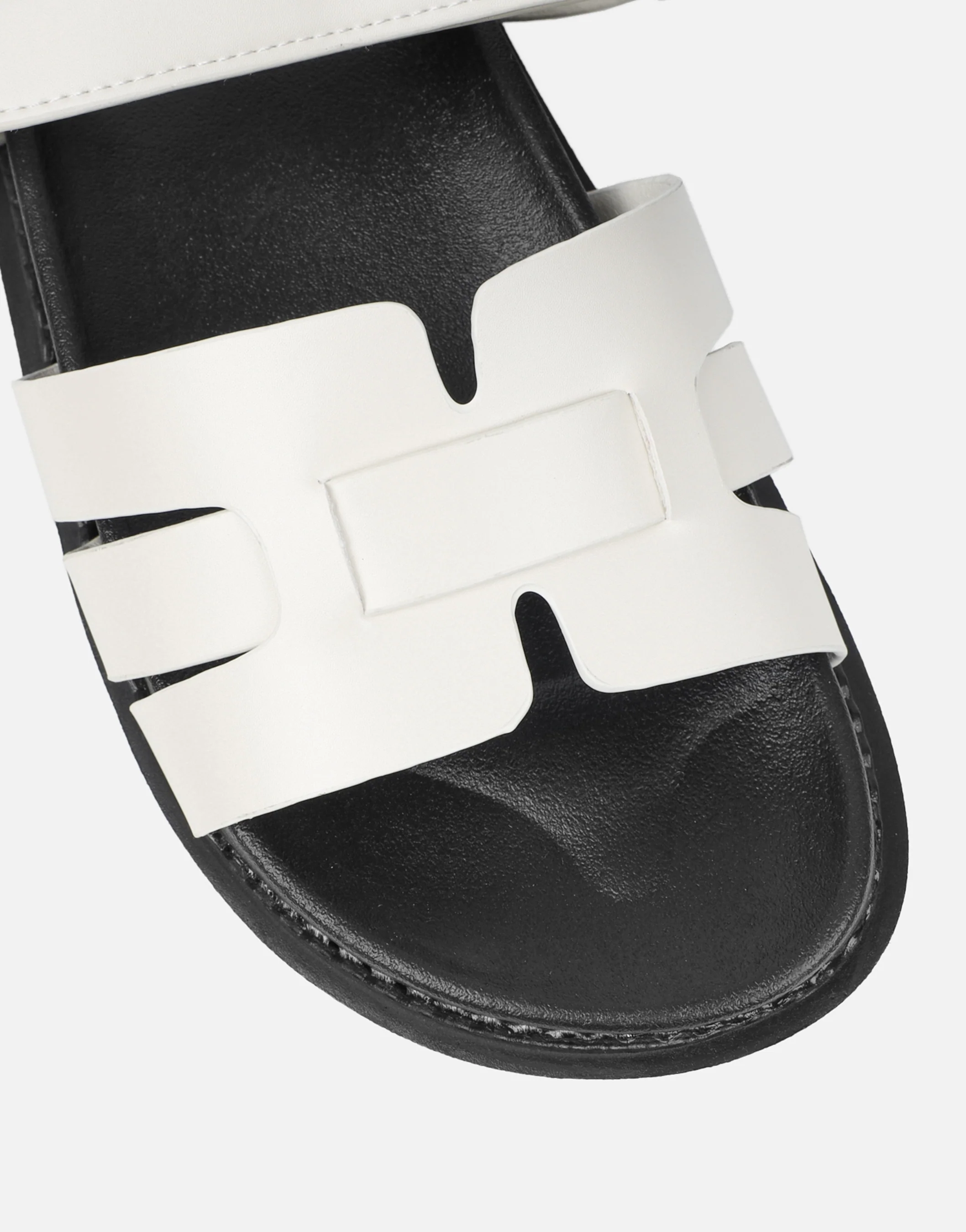 Adelle White Box Chunky Footbed Slides - Image 4