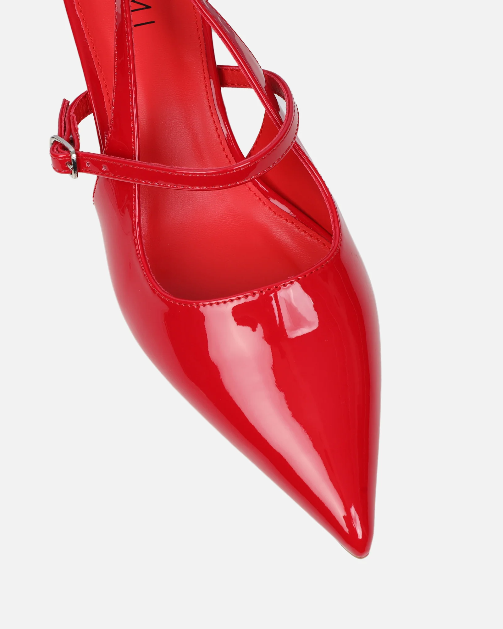 Airlea Red Patent Sling Back Court Shoes - Image 4