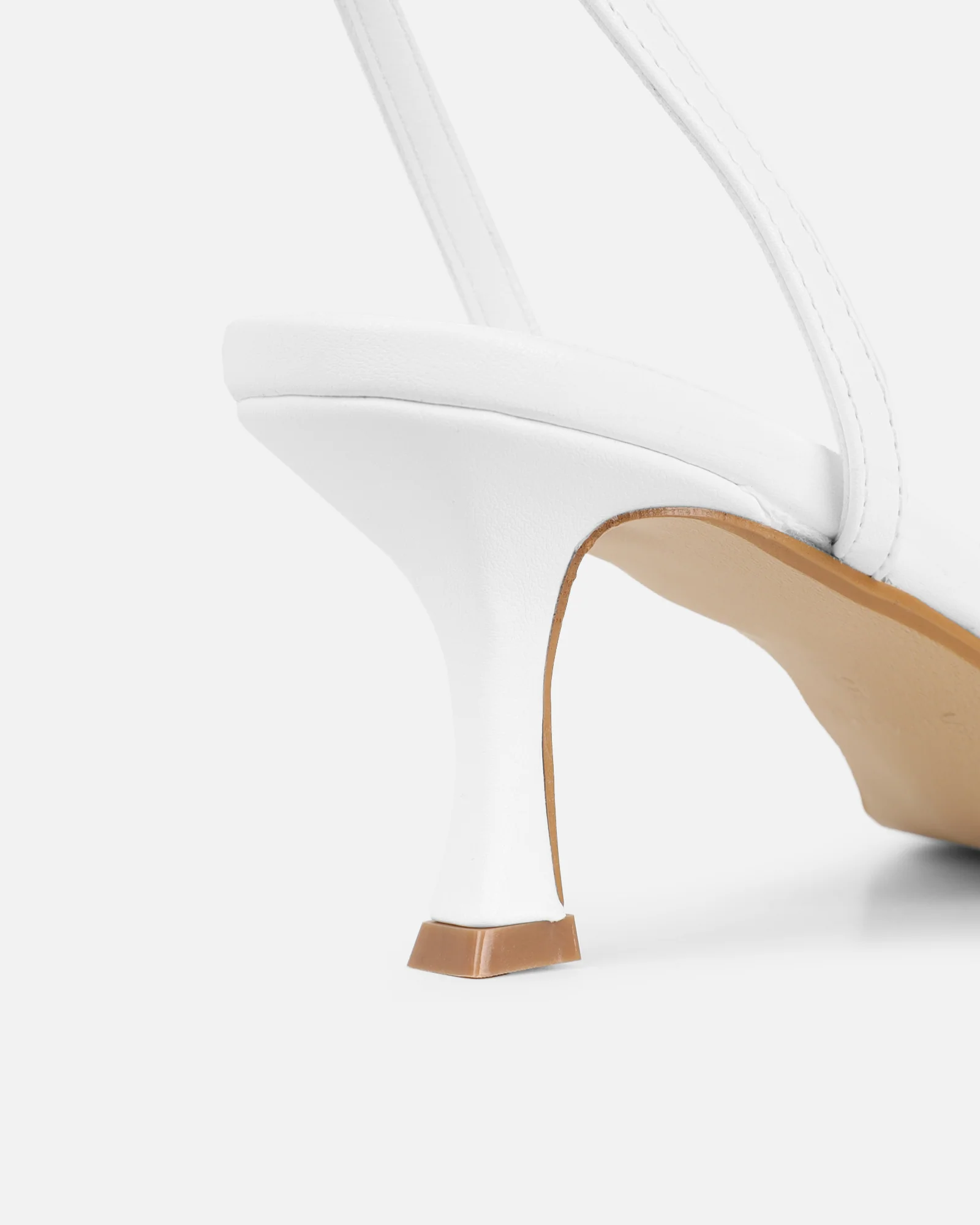 Amalfi White Lace Kitten Heels - Image 3
