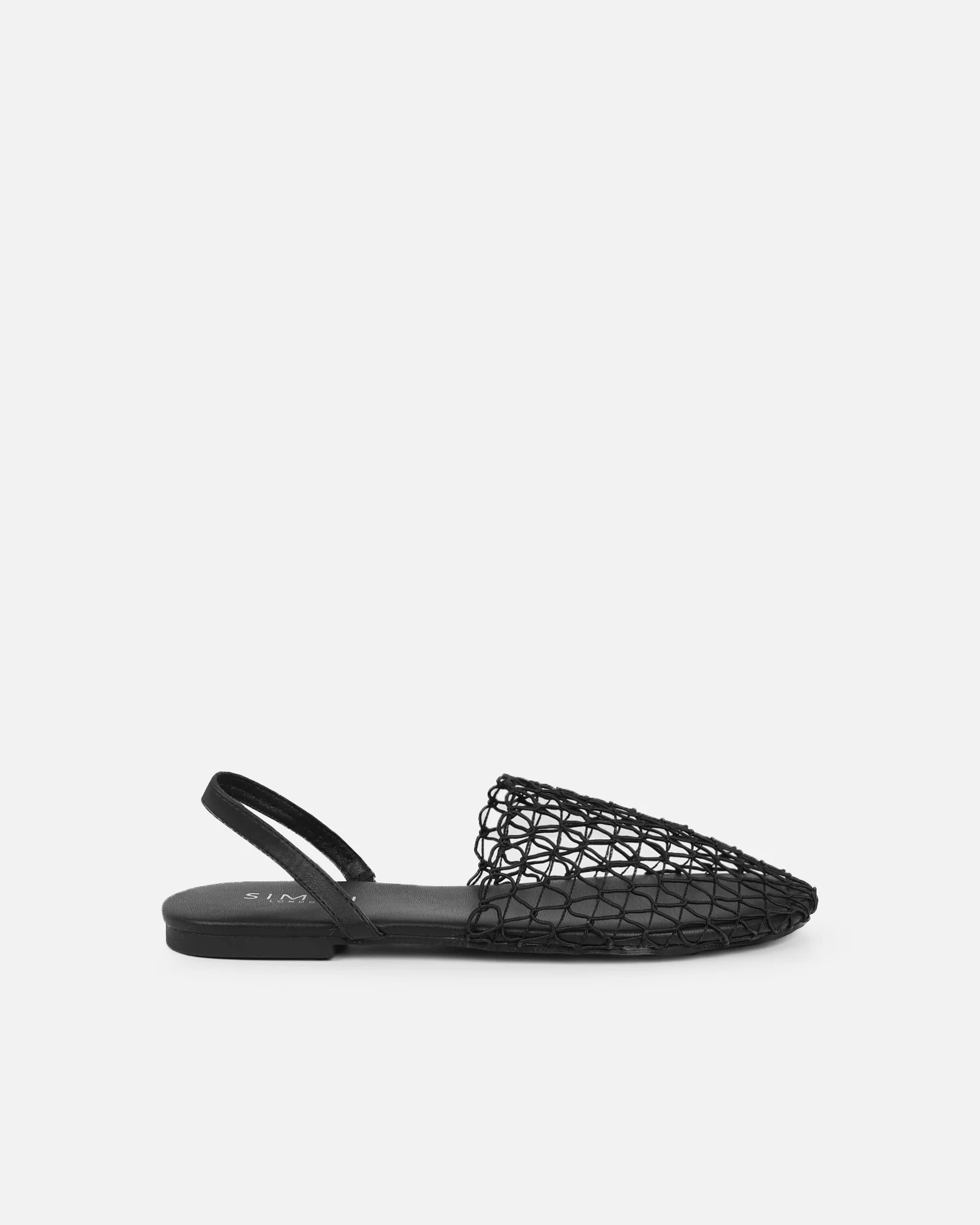 Avianna Black Woven Mesh Sliders - Image 2