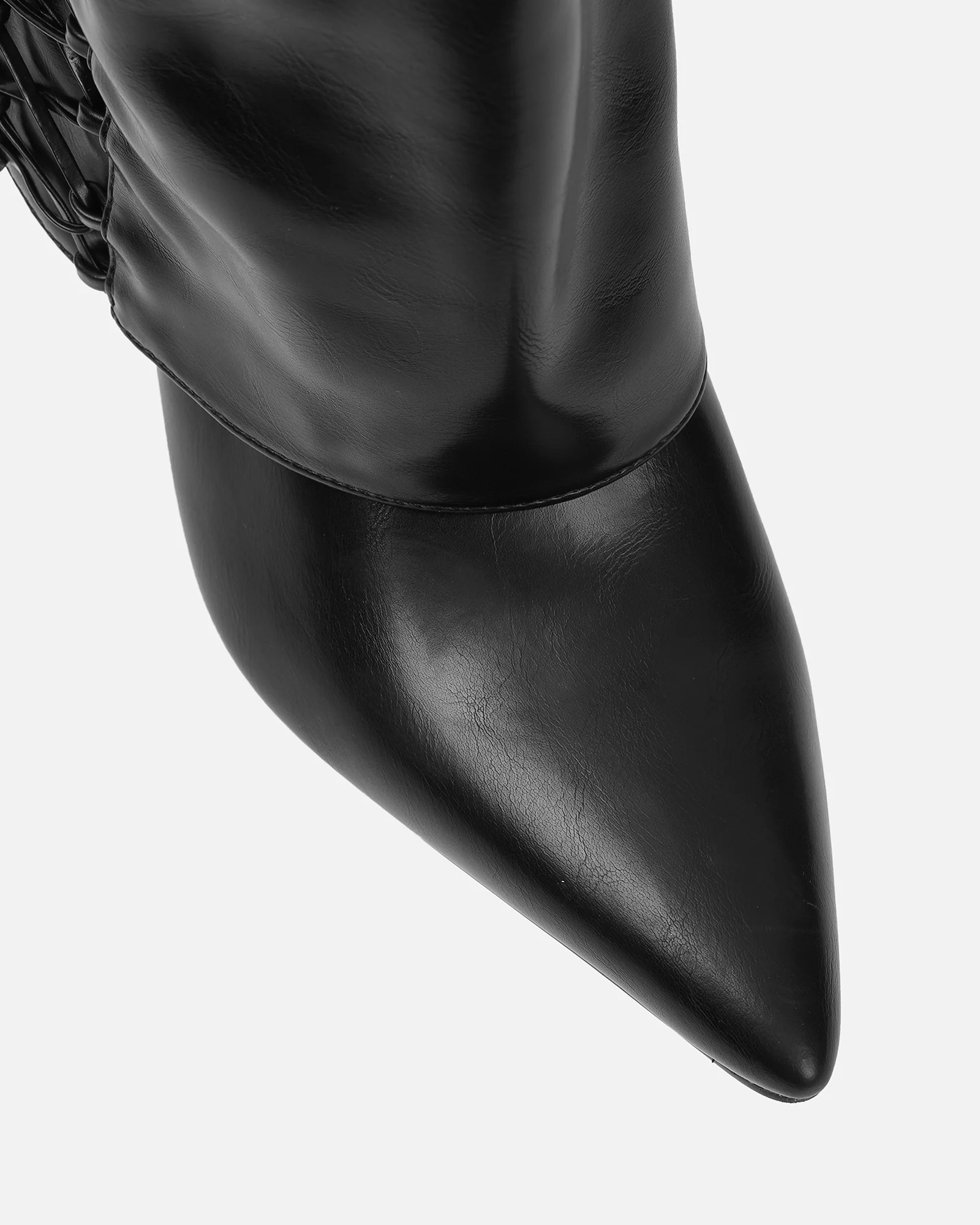 Axis Black Laced Fold Over Boots - Image 4