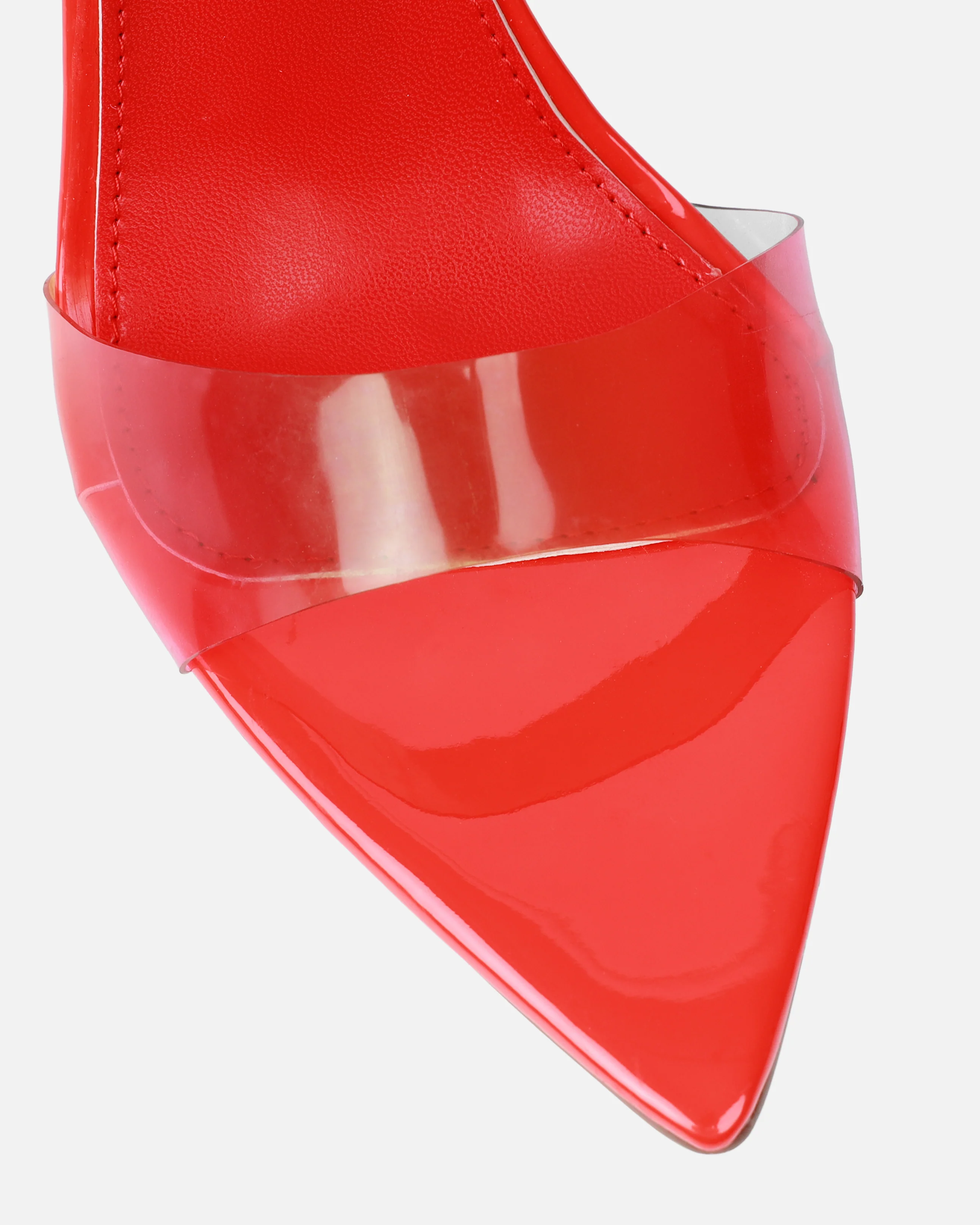 Bali Red Ombre Clear Wedge Sandals - Image 4