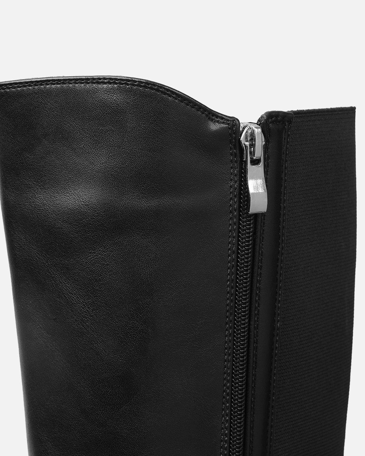 Bernard Black Chunky Knee Boots - Image 3