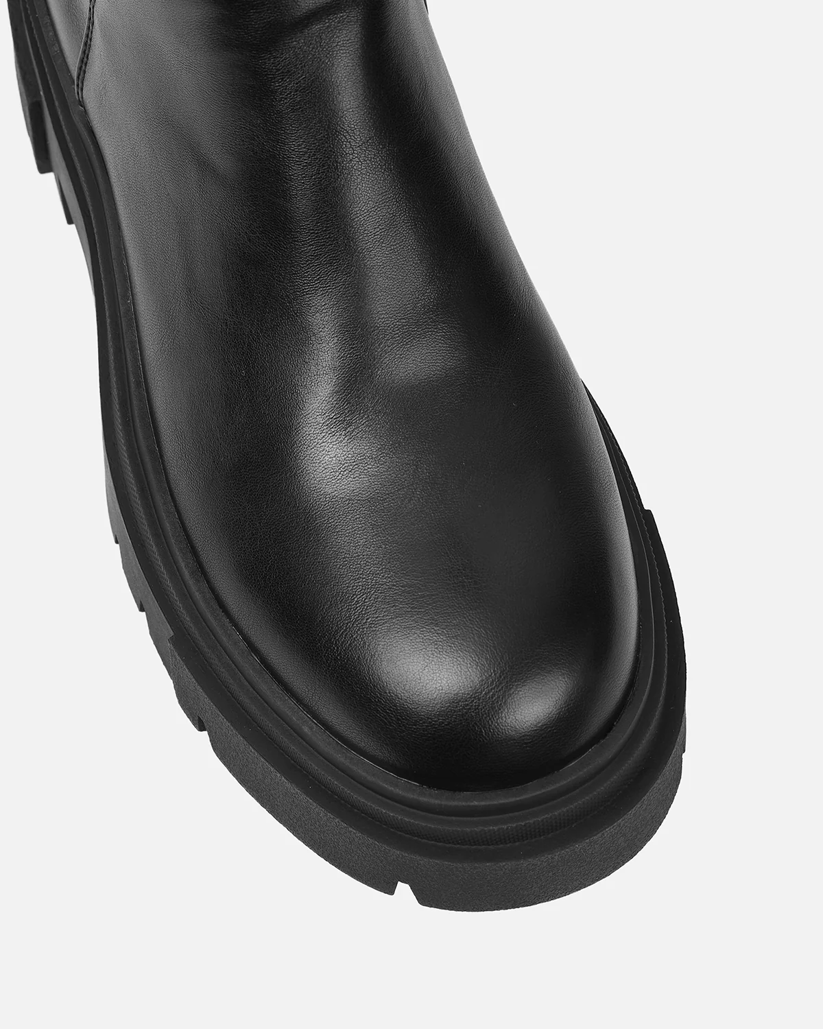 Bernard Black Chunky Knee Boots - Image 4