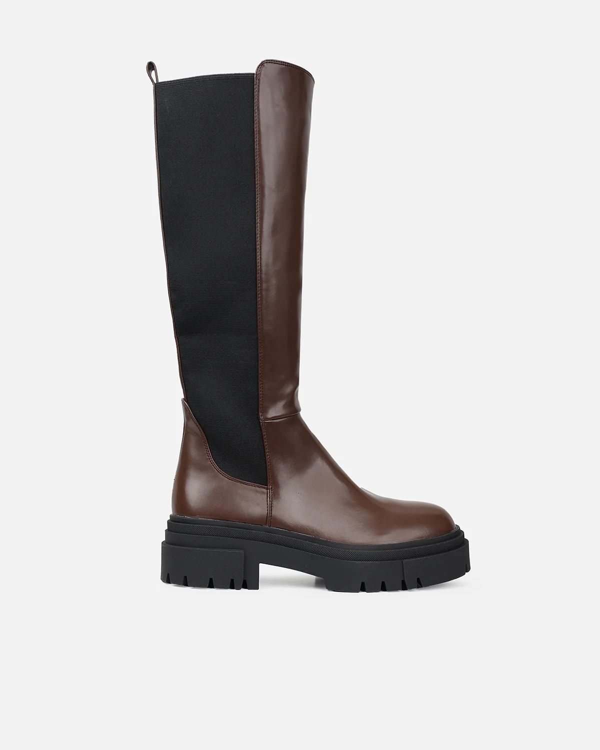 Bernard Brown Chunky Knee Boots - Image 2