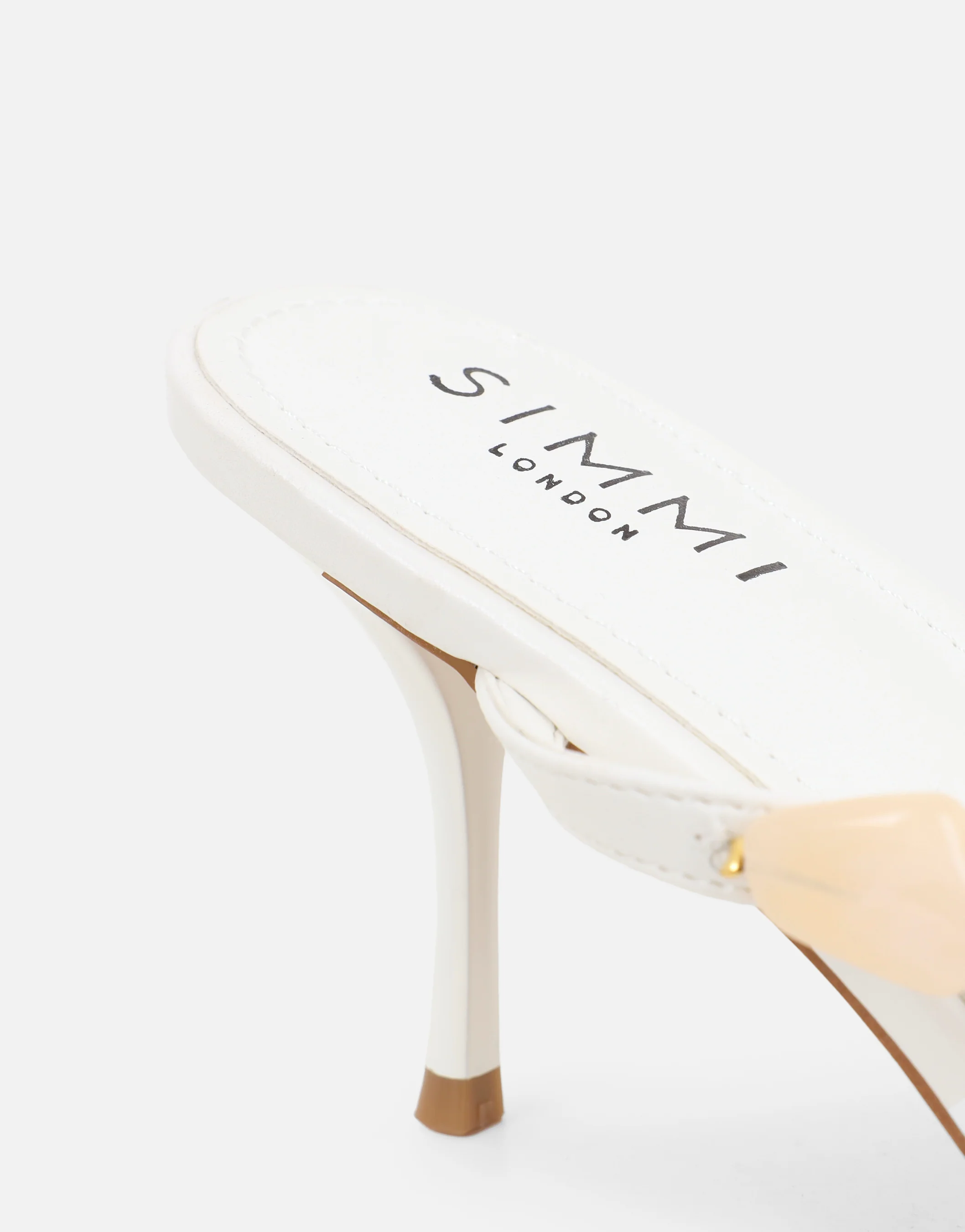 Carla White Embellished Toe Post Mules - Image 4