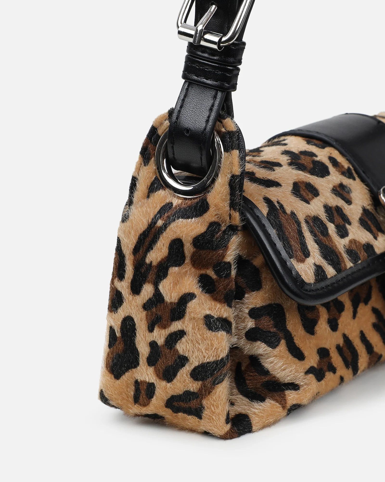 Ceri Leopard Print Buckle Detail Shoulder Bag - Image 2