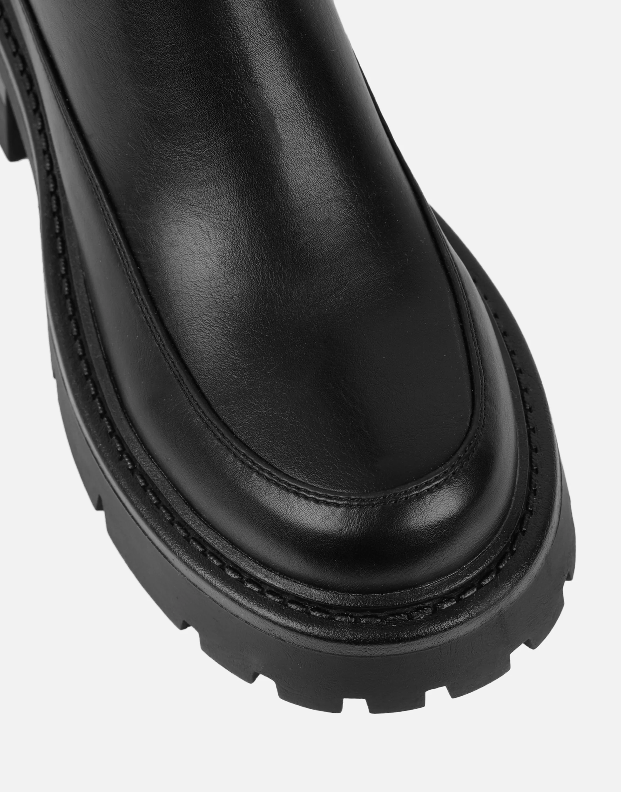 Chorley Black Microfibre Stretch Chunky Boots - Image 5