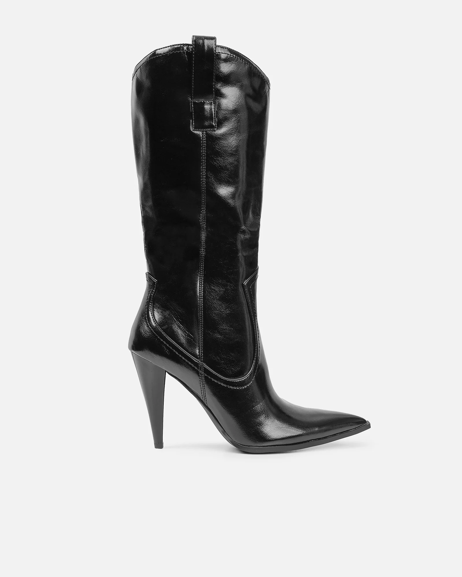 Combs Black Heeled Western Boots - Image 2