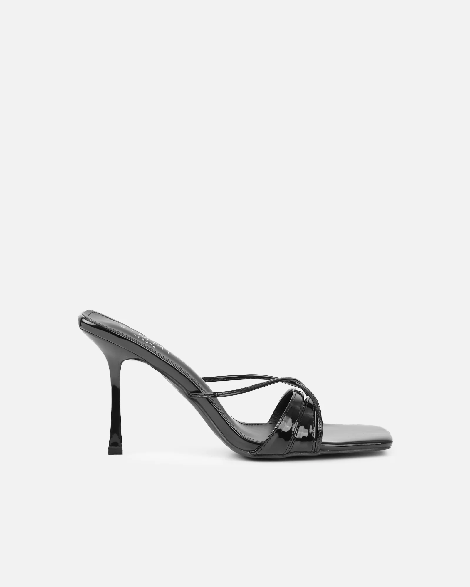 Danique Black Patent Mules - Image 2