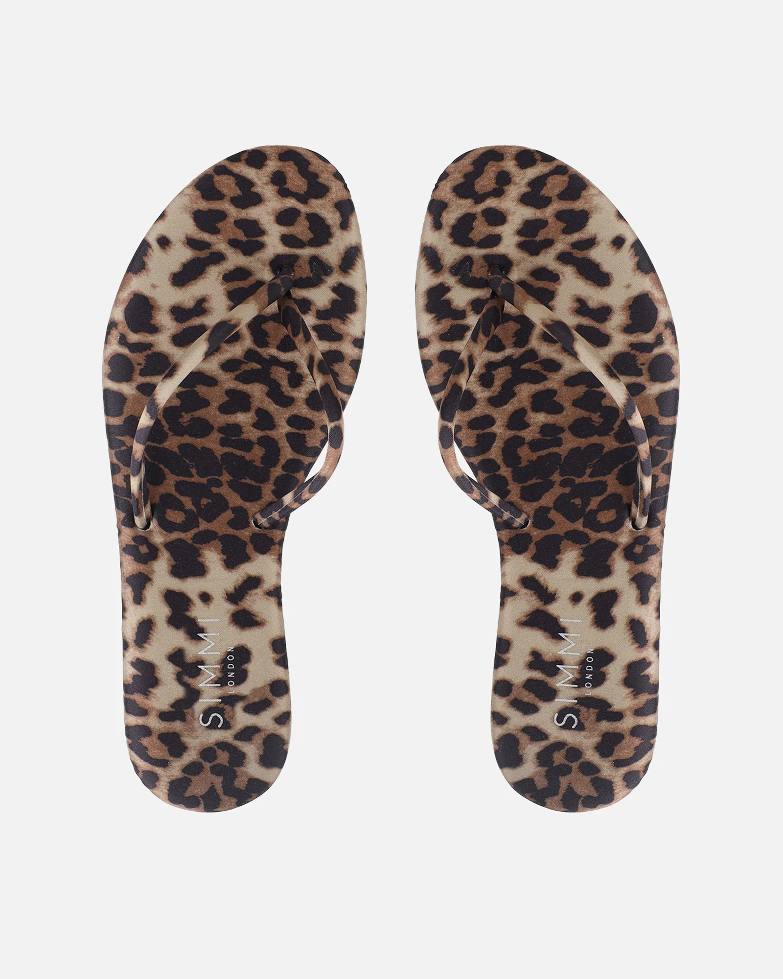 Elmas Leopard Satin Toe Post Sandals - Image 3