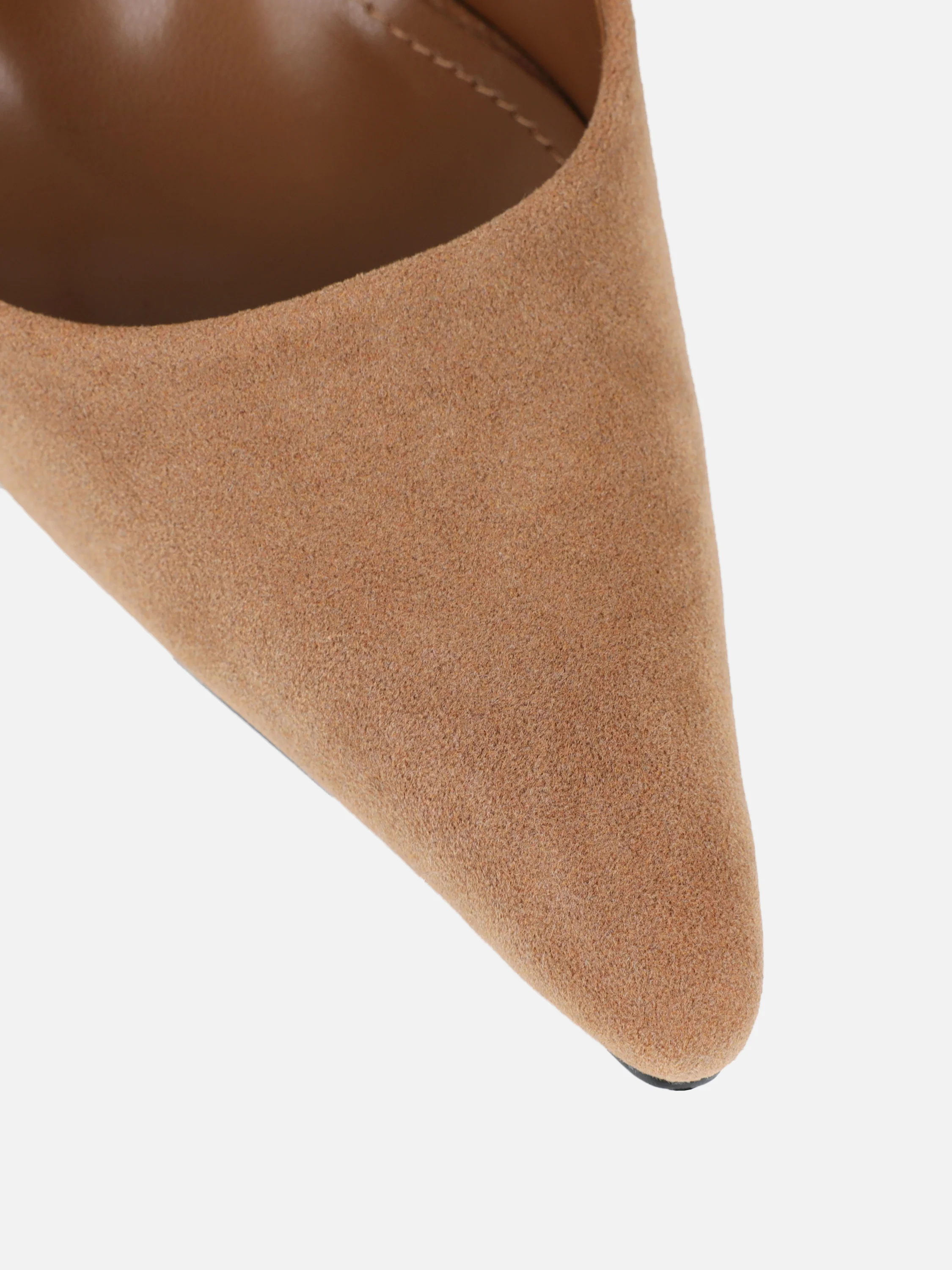 Emarra Taupe Suede Slingback Court Shoes - Image 4