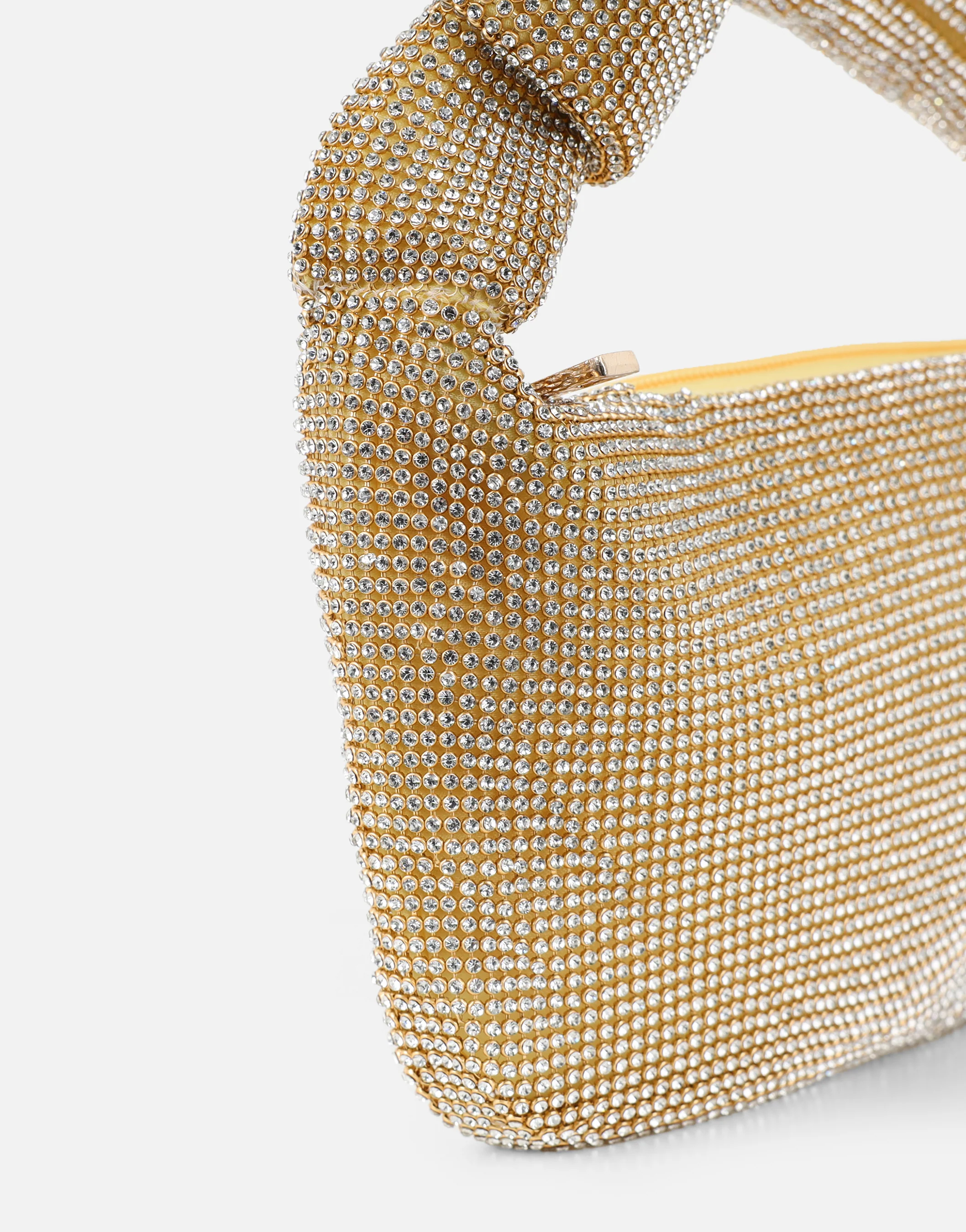 Erin Gold Diamante Knot Detail Handbag - Image 4