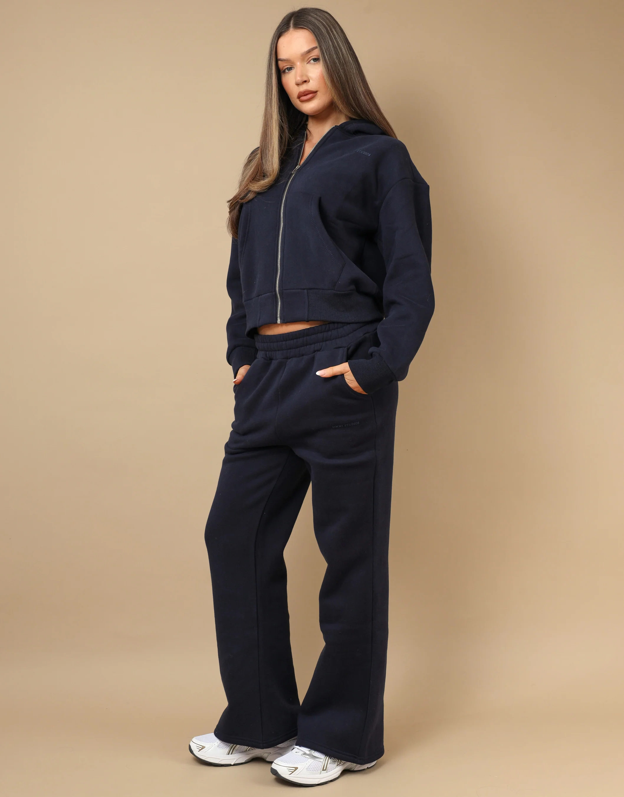 Nova Simmi Studios Essentials Zip Through Hoodie in Navy - Image 2