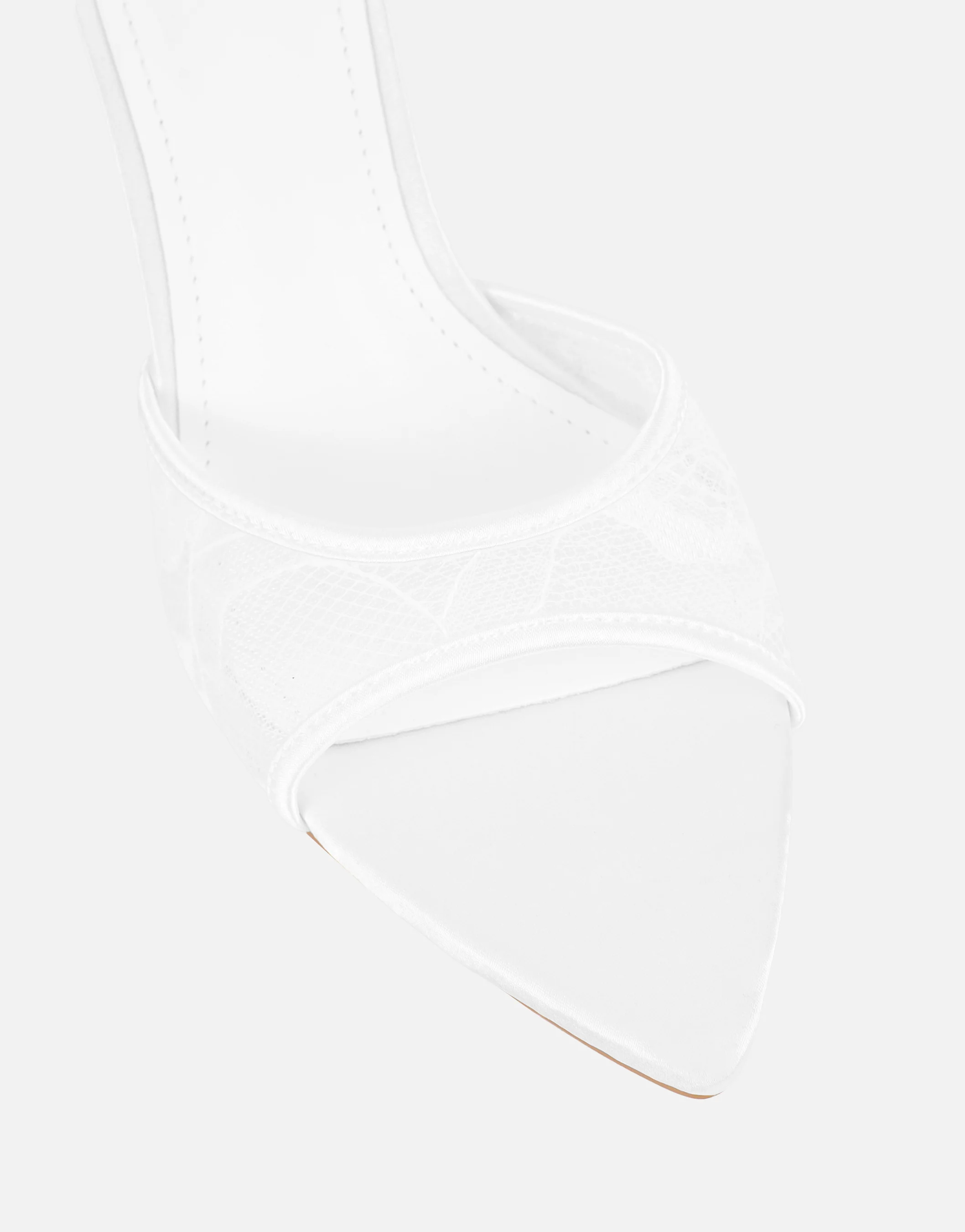 Fiorella White Lace Mules Wide Fit - Image 4