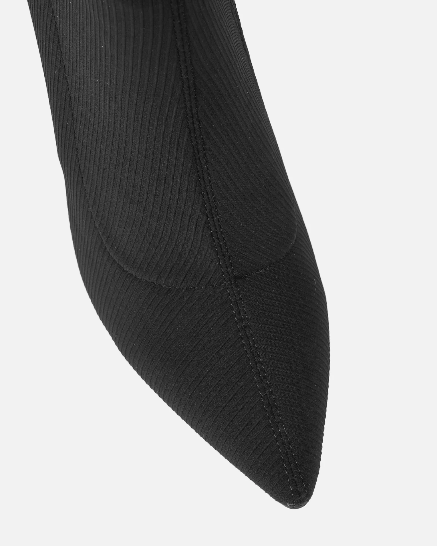 Griffin Black Ribbed Lycra Sock Boots - Image 4