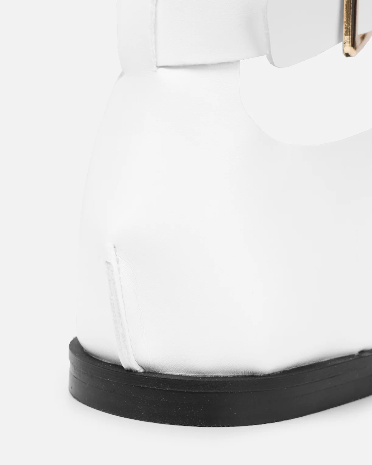 Gypsy White Toe Loop Flat Sandals - Image 3