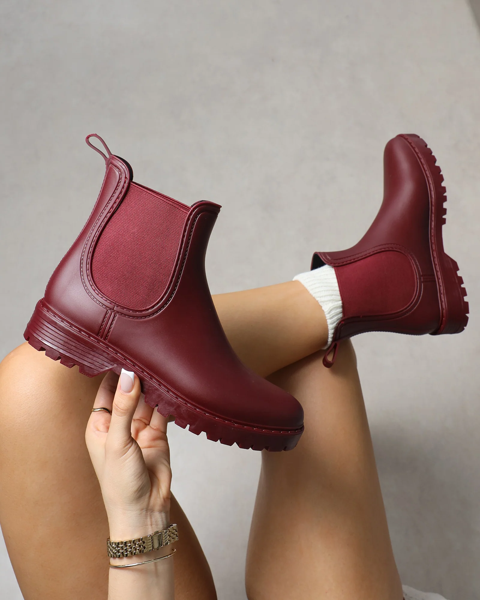 Hartley Burgundy Wellington Chelsea Boot