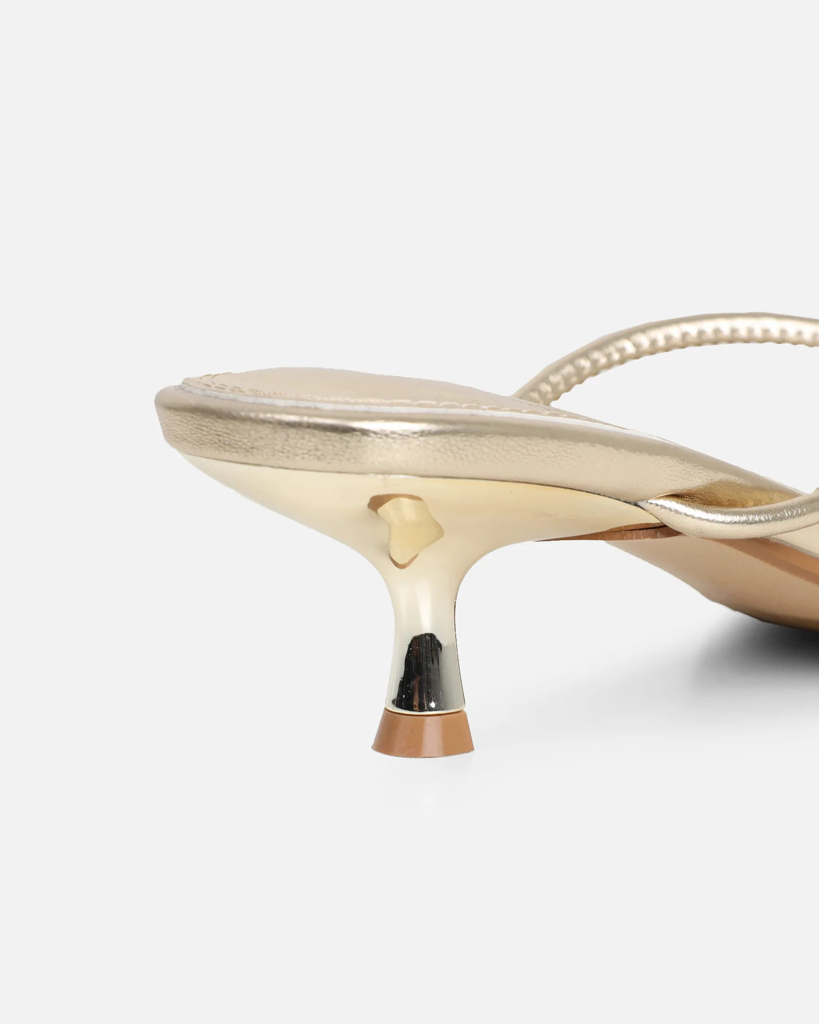 Haylen Gold Metallic Knotted Mules - Image 3