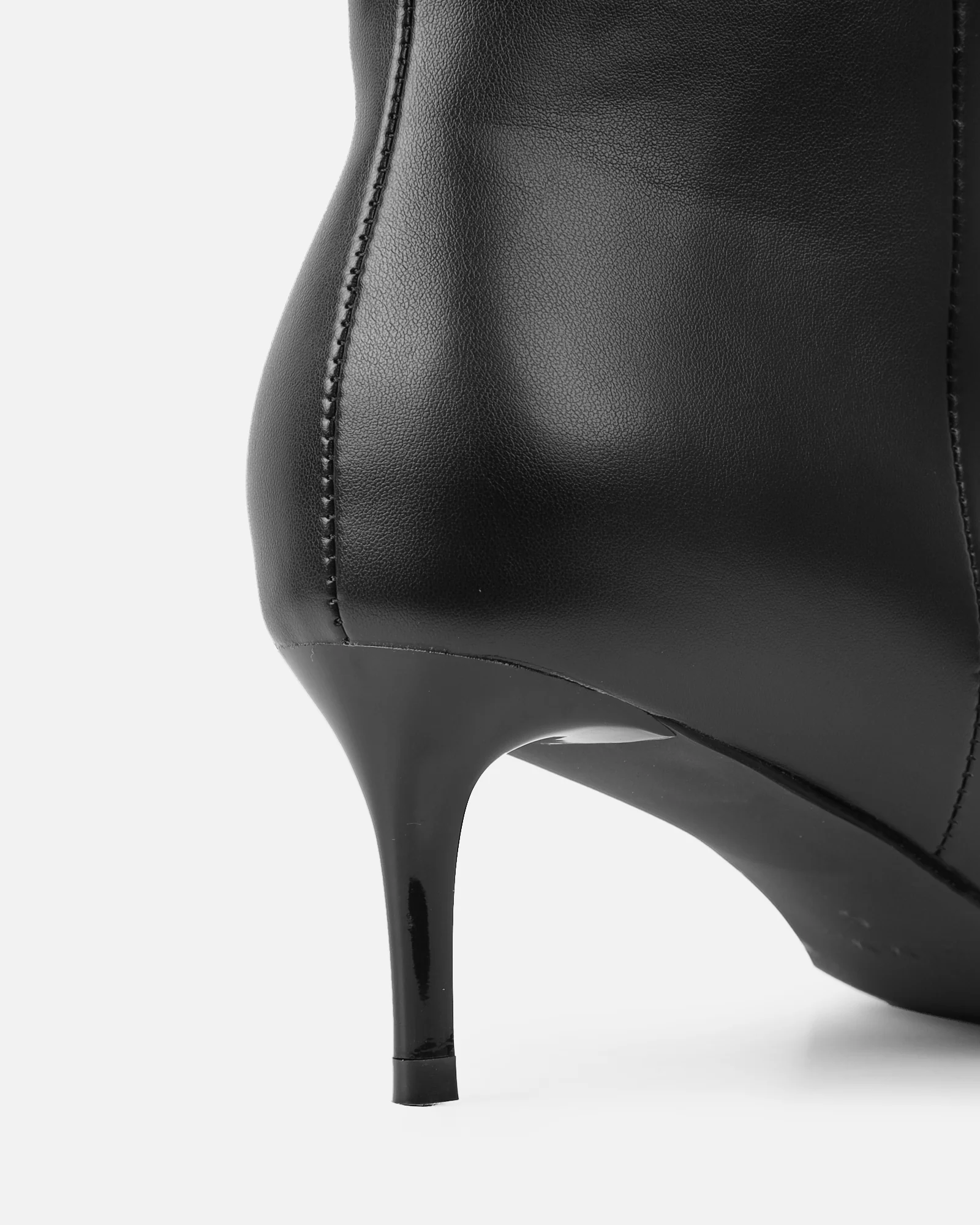 Huxton Black Pull On Low Heeled Knee High Boots - Image 3