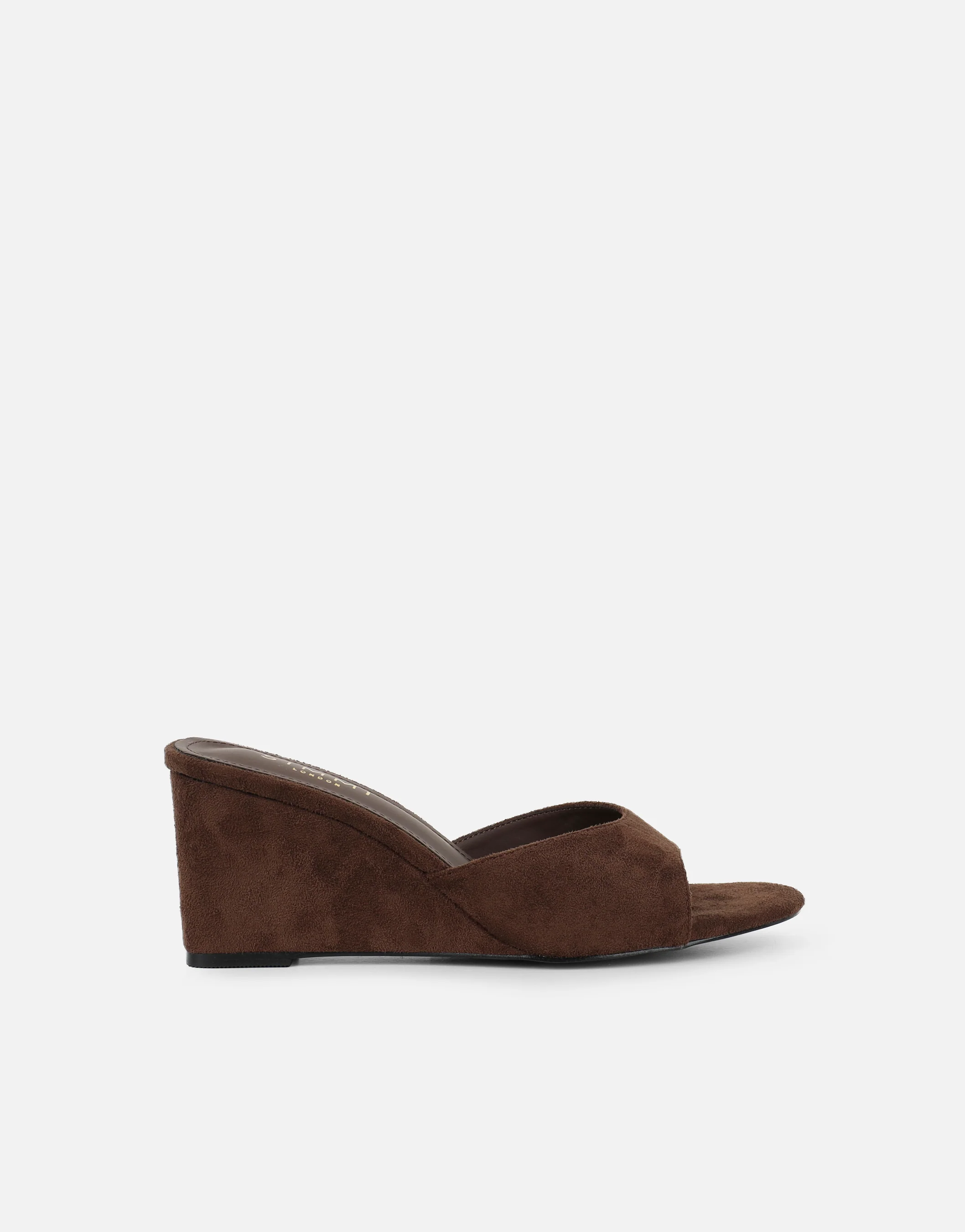 Iris Brown Suede Wedge Mules - Image 2
