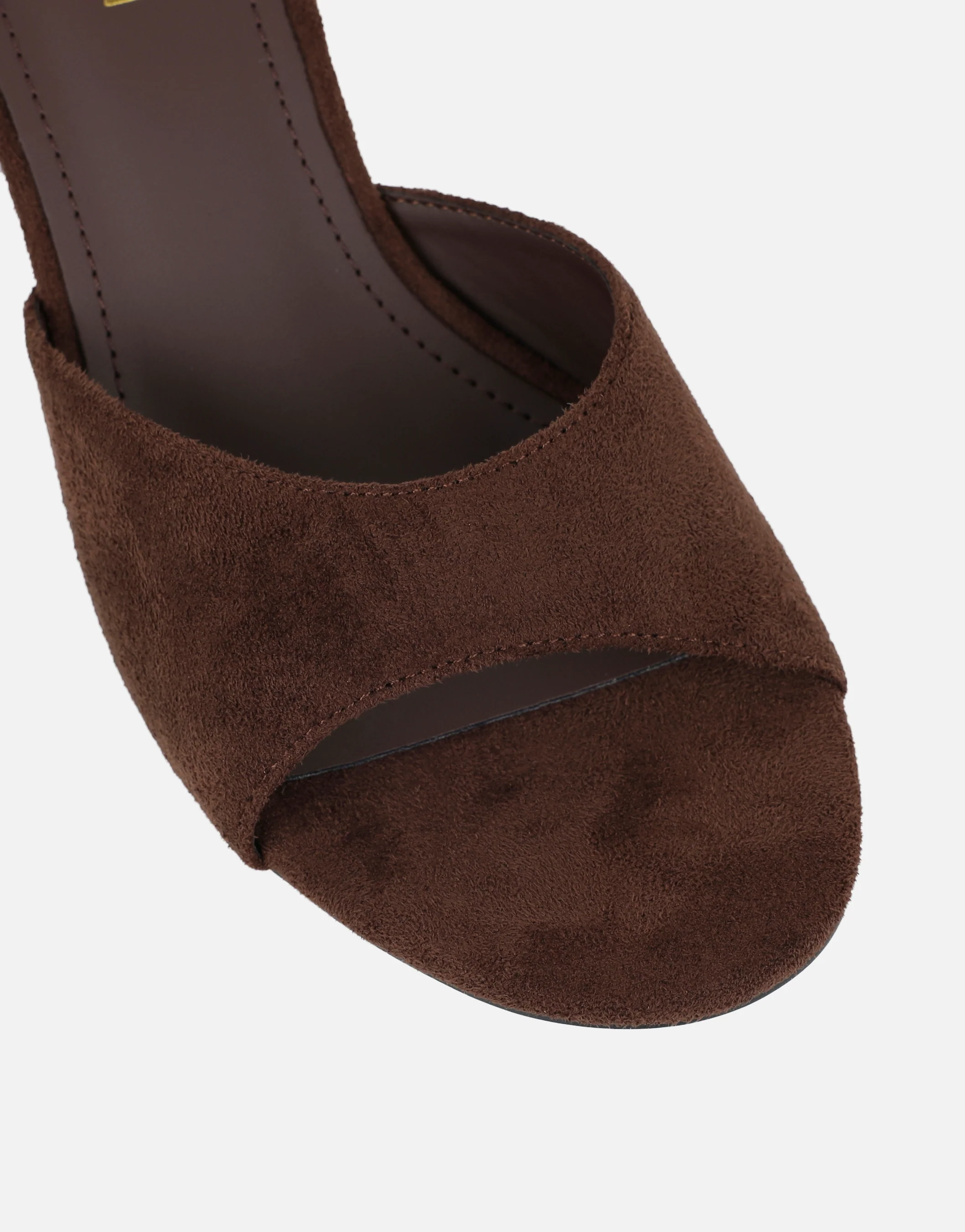 Iris Brown Suede Wedge Mules - Image 4