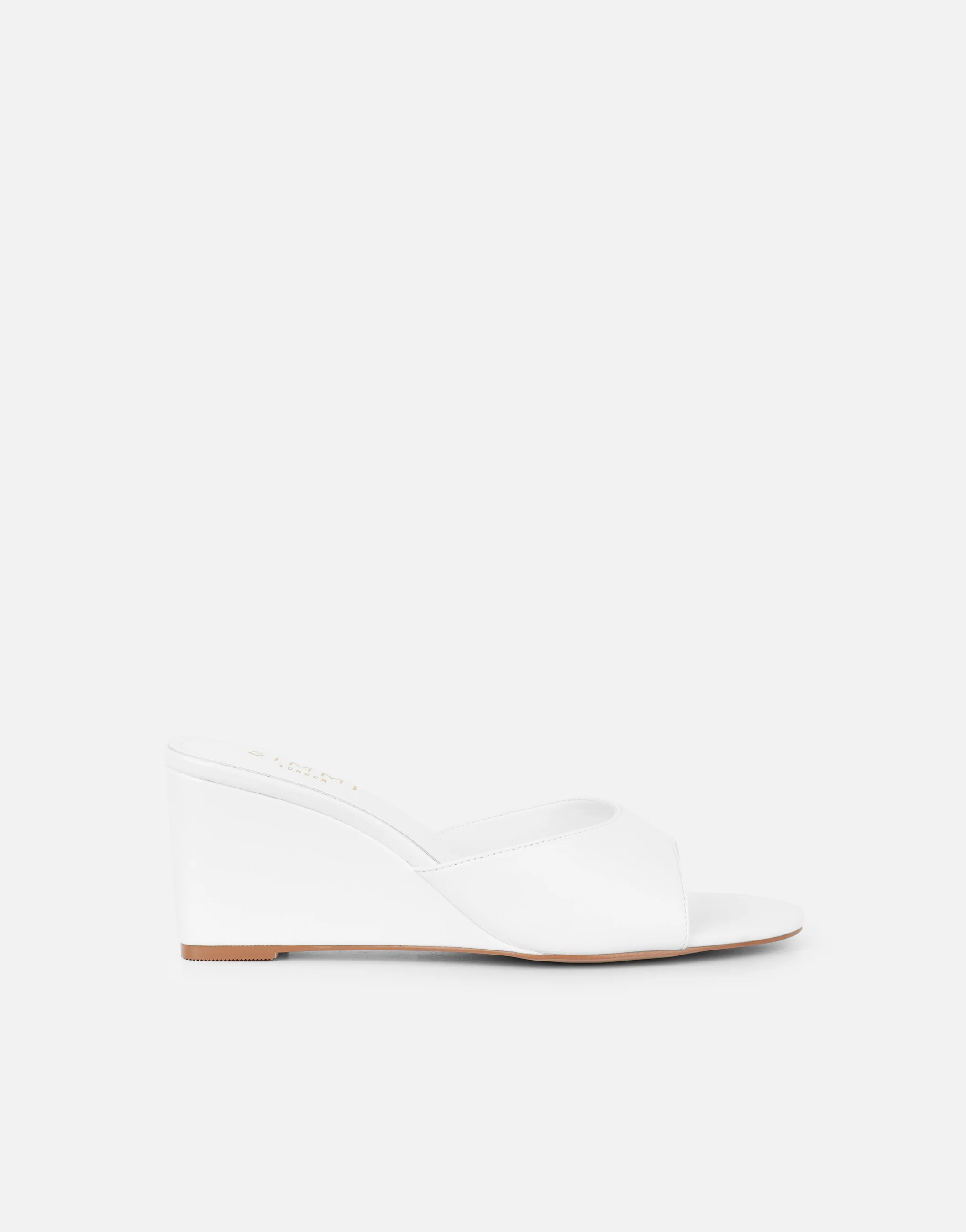 Iris White Wedge Mules - Image 2