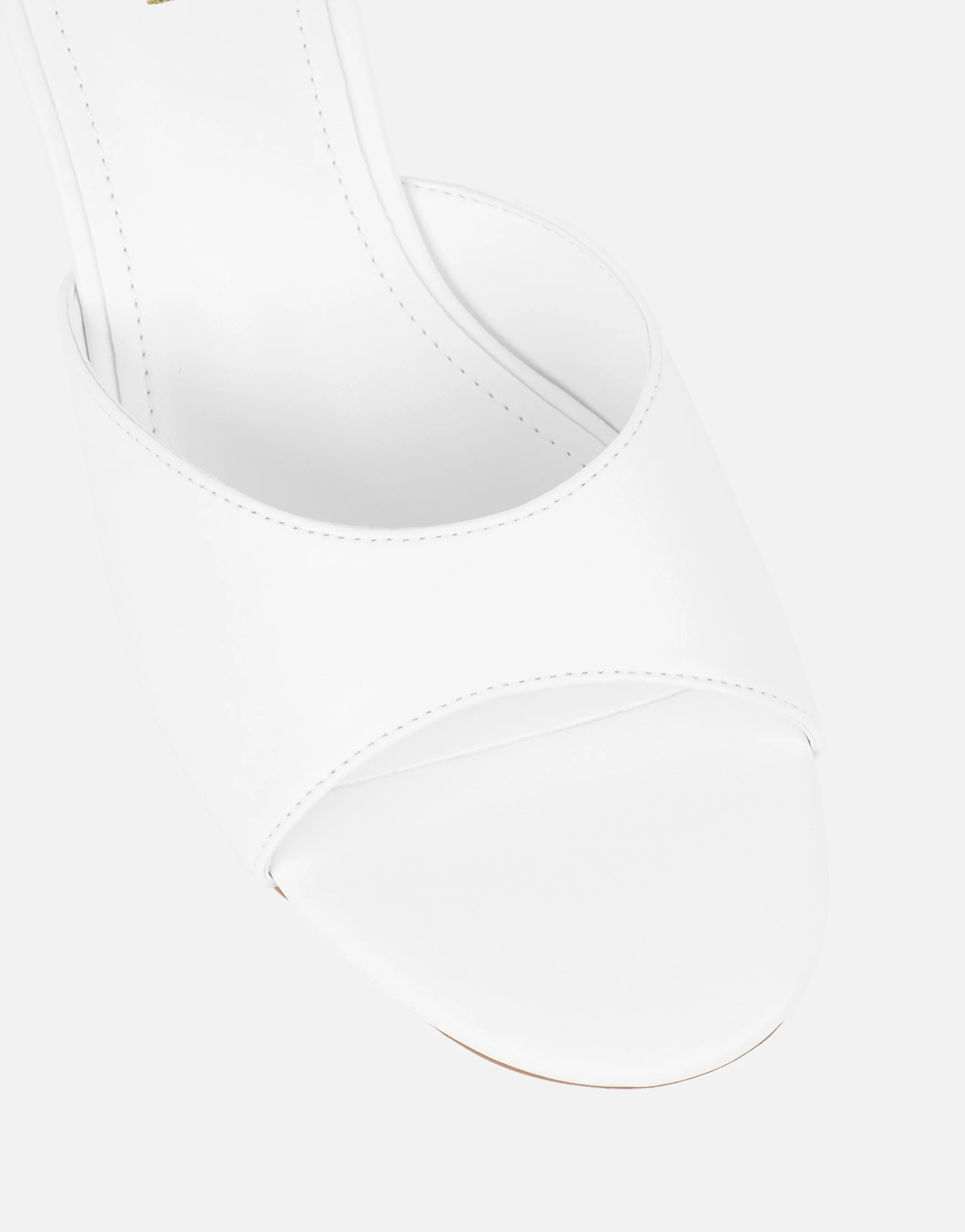 Iris White Wedge Mules - Image 4