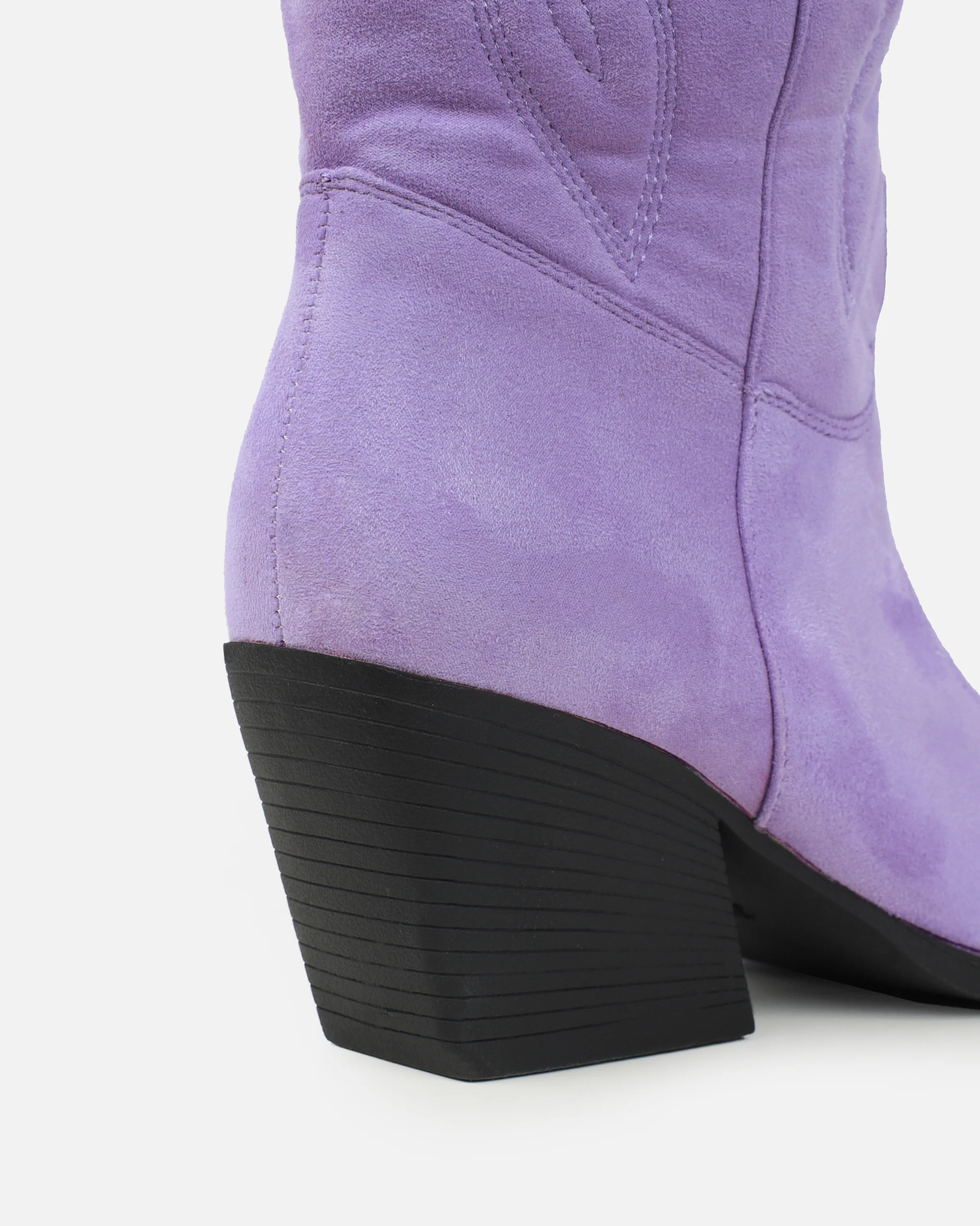 Jacob Lilac Faux Suede Calf Western Boots - Image 3
