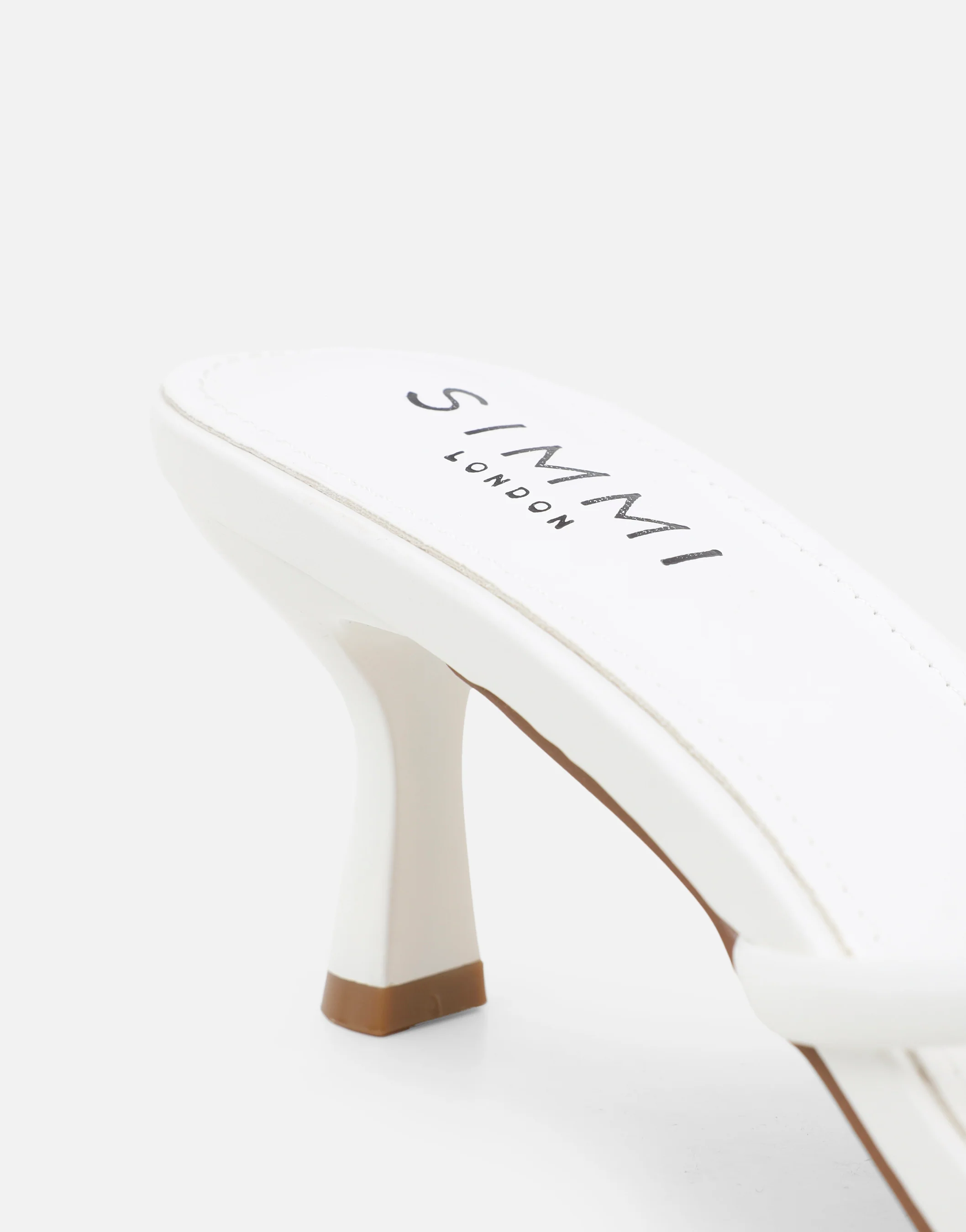 Jemima White Flower Detail Mules - Image 3