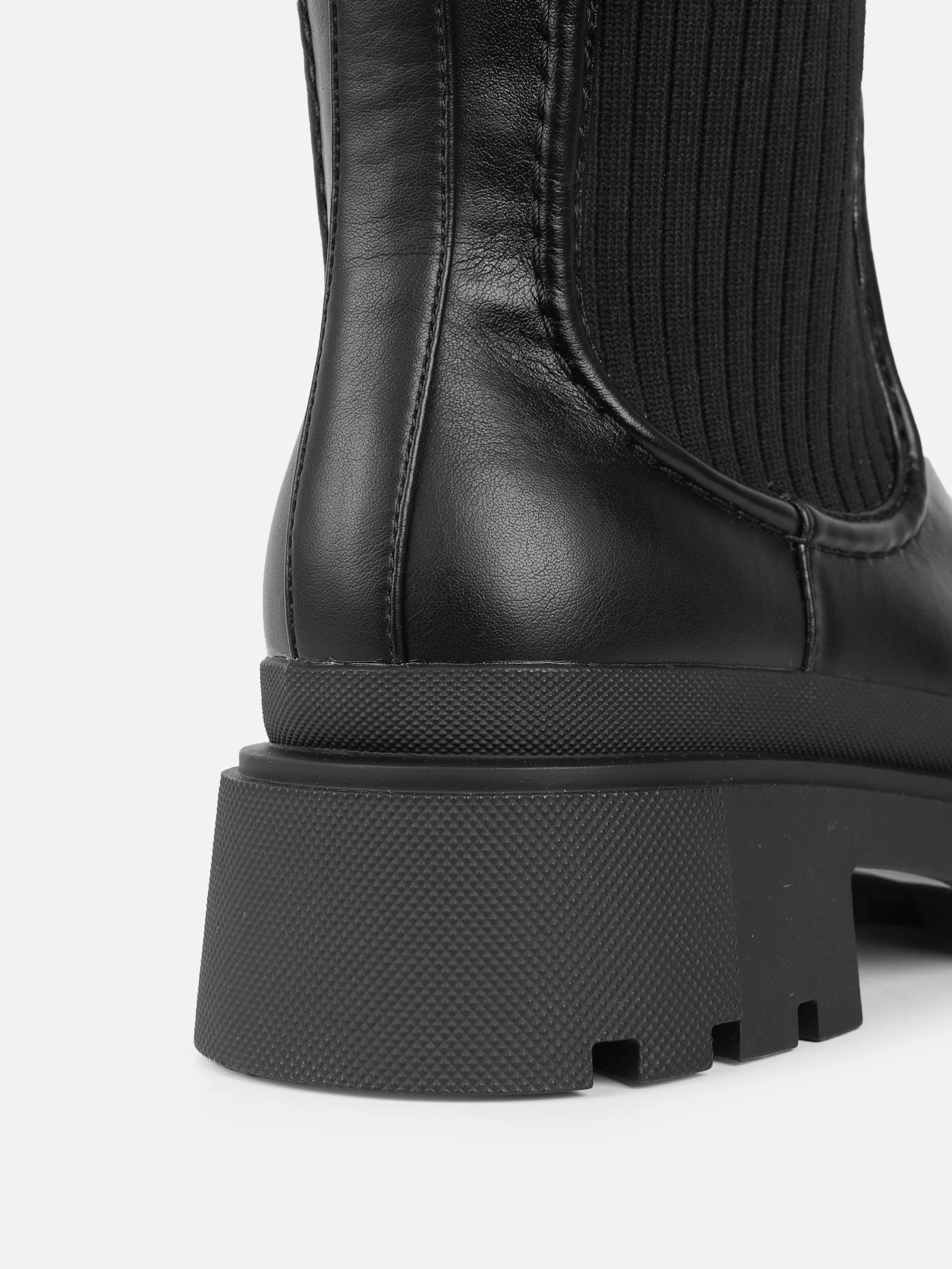 Jirra Black Chunky Ankle Sock Boots - Image 3