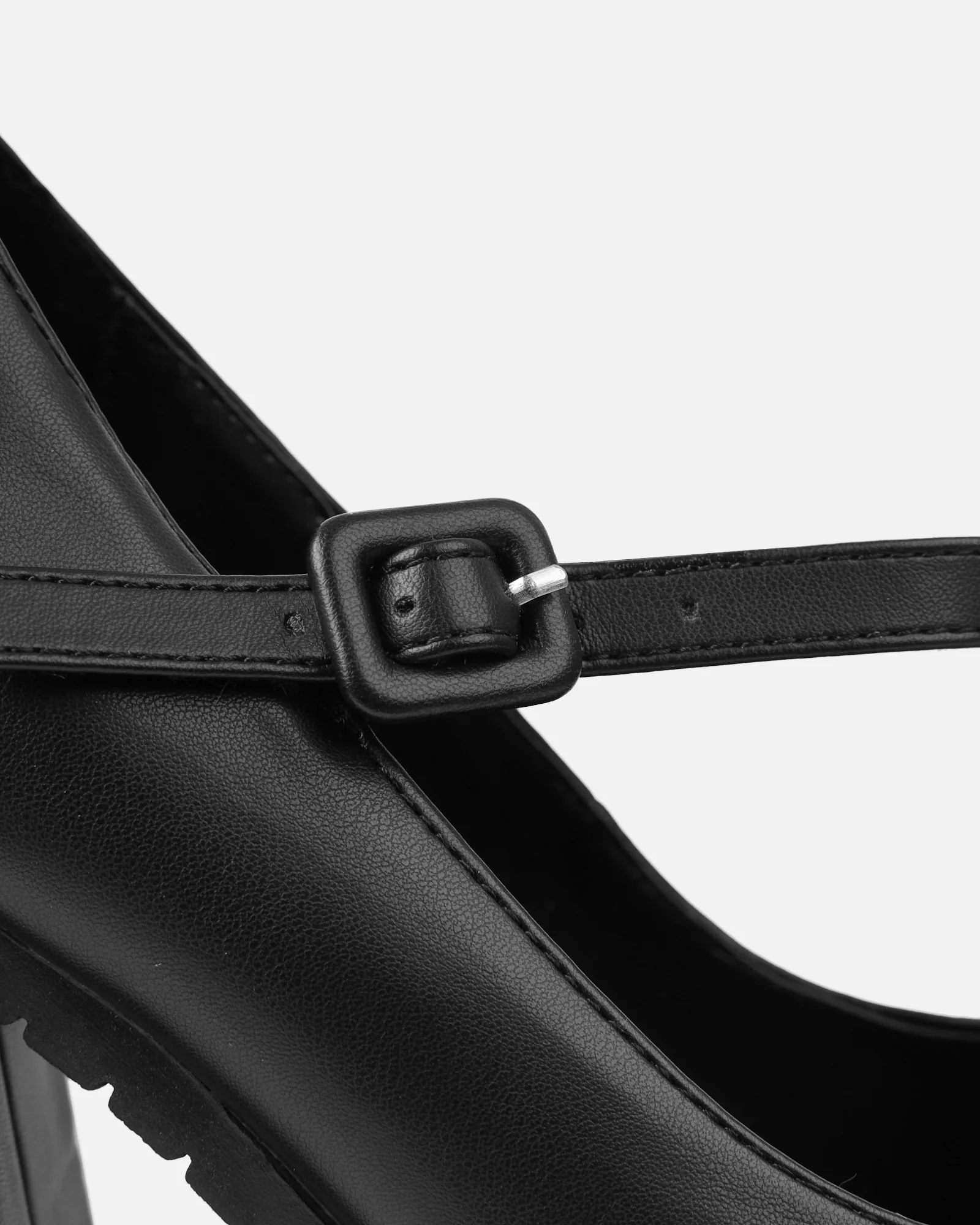 Jorrdana Black Chunky Mary Jane Heels - Image 3
