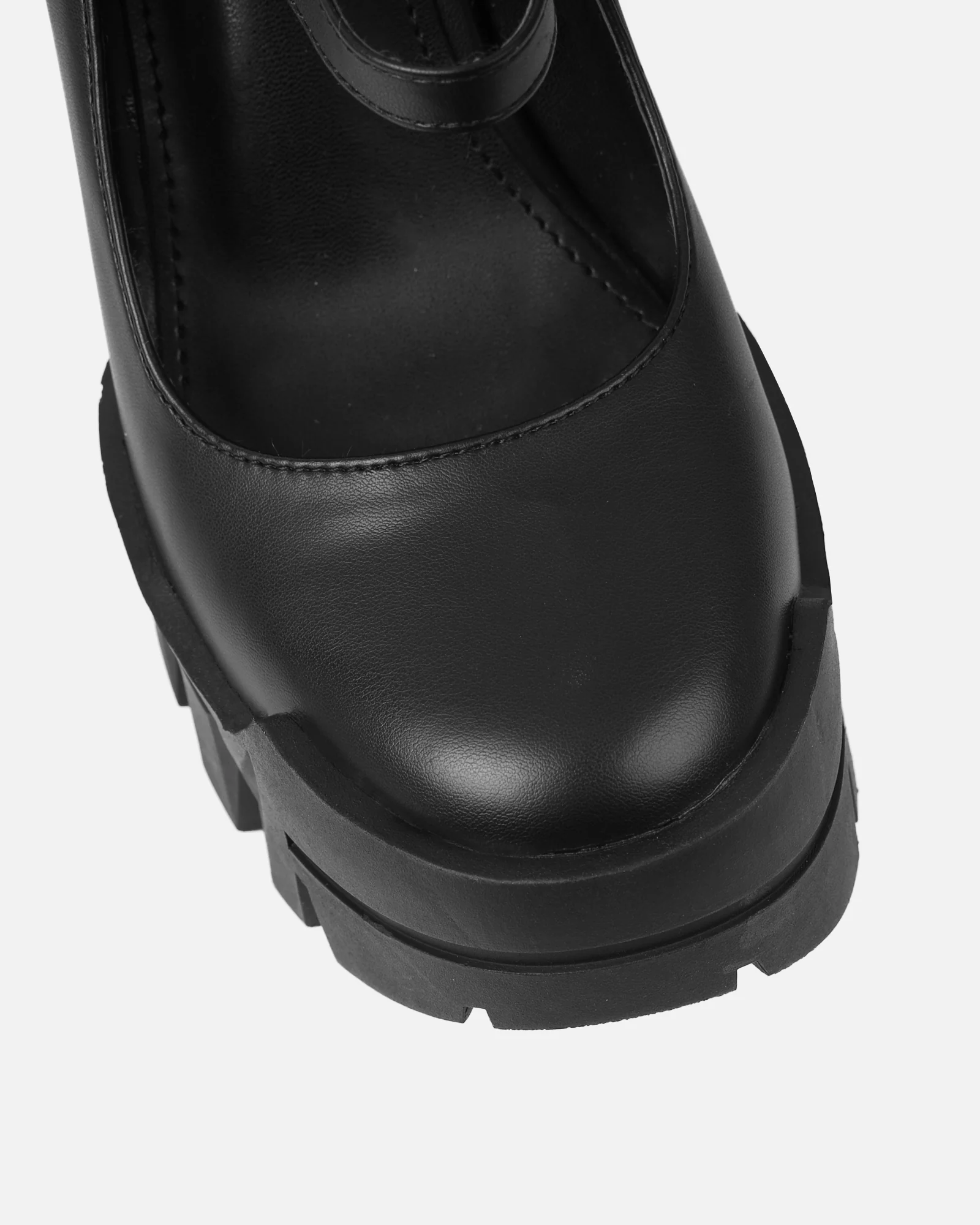 Jorrdana Black Chunky Mary Jane Heels - Image 4