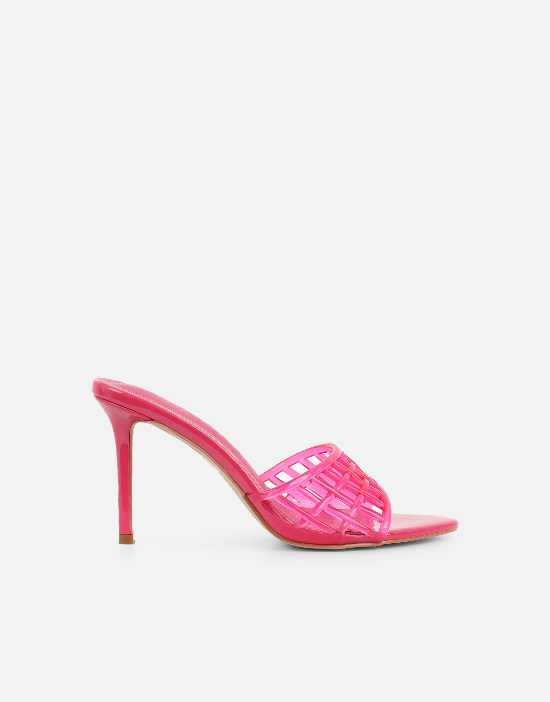 Kia Pink Patent Heeled Sandals - Image 2