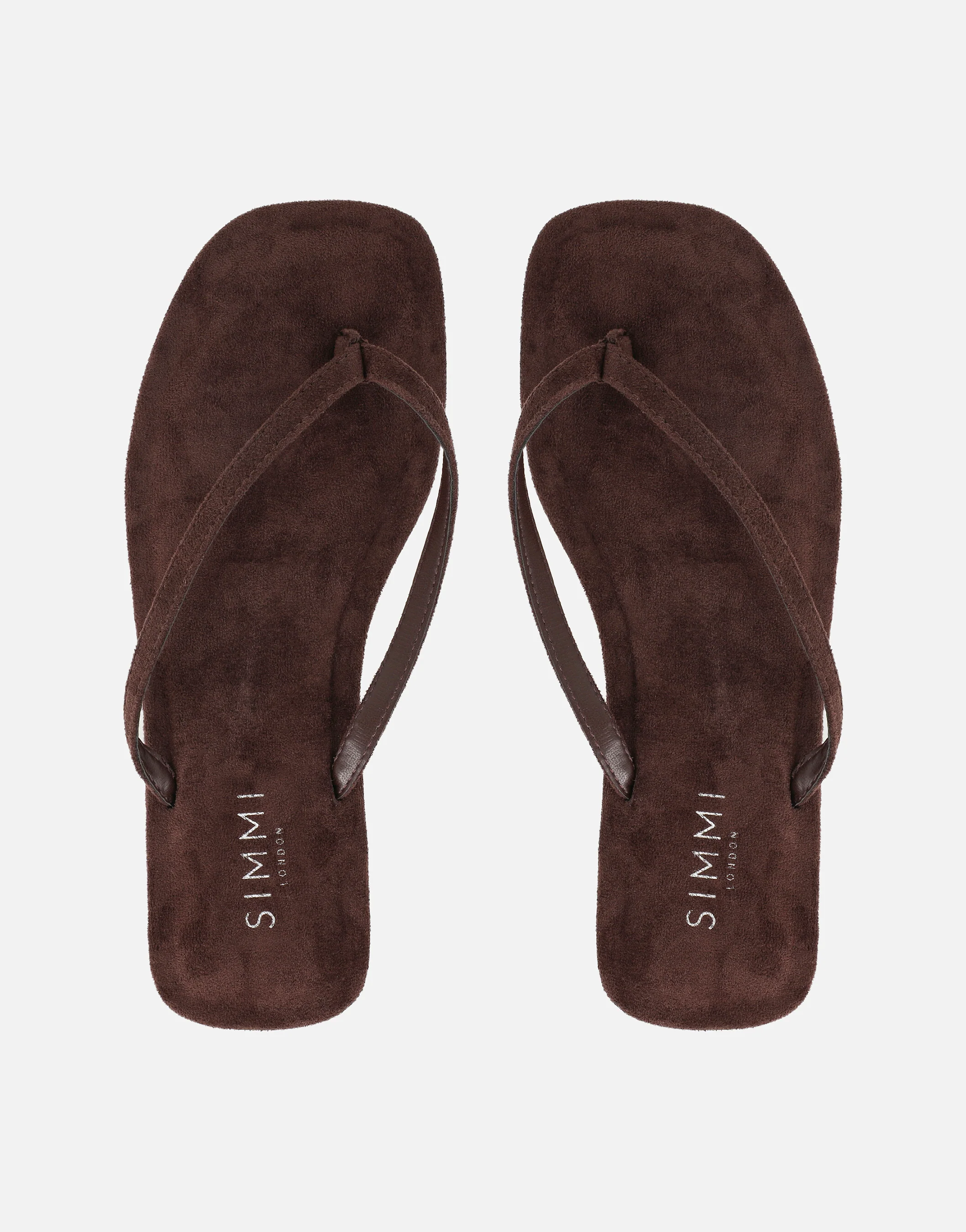 Kima Brown Suede Flat Sandals - Image 3