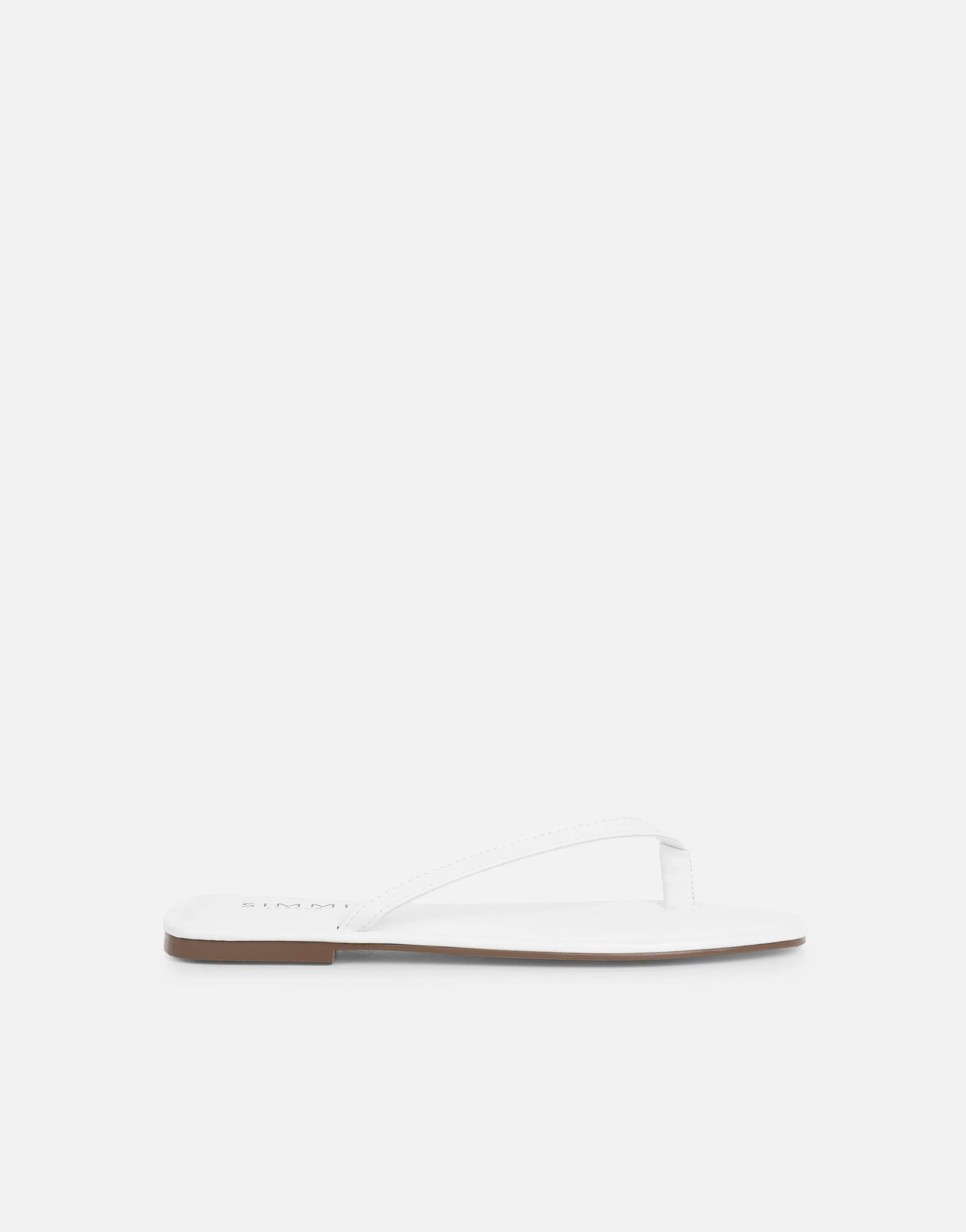 Kima White Flat Sandals - Image 2