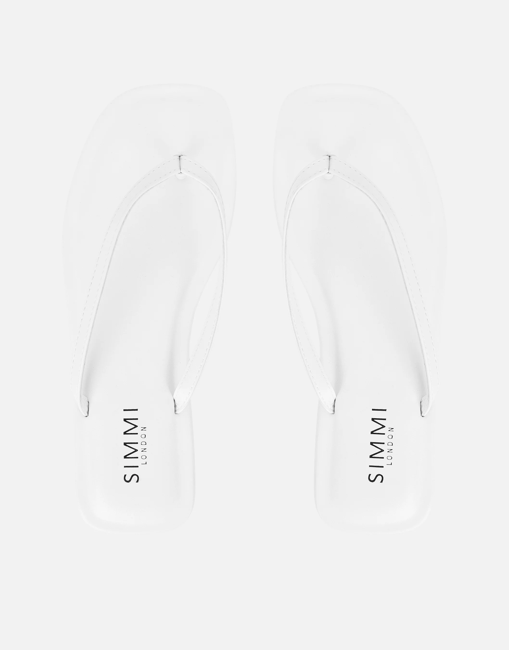Kima White Flat Sandals - Image 3
