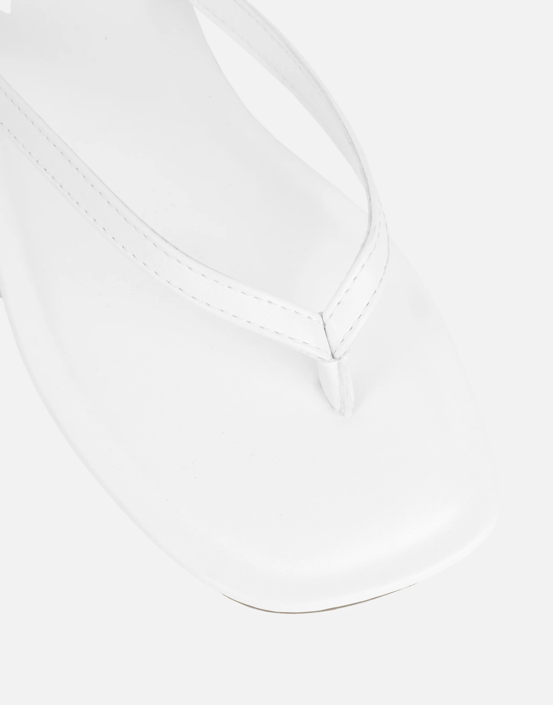 Kima White Flat Sandals - Image 4