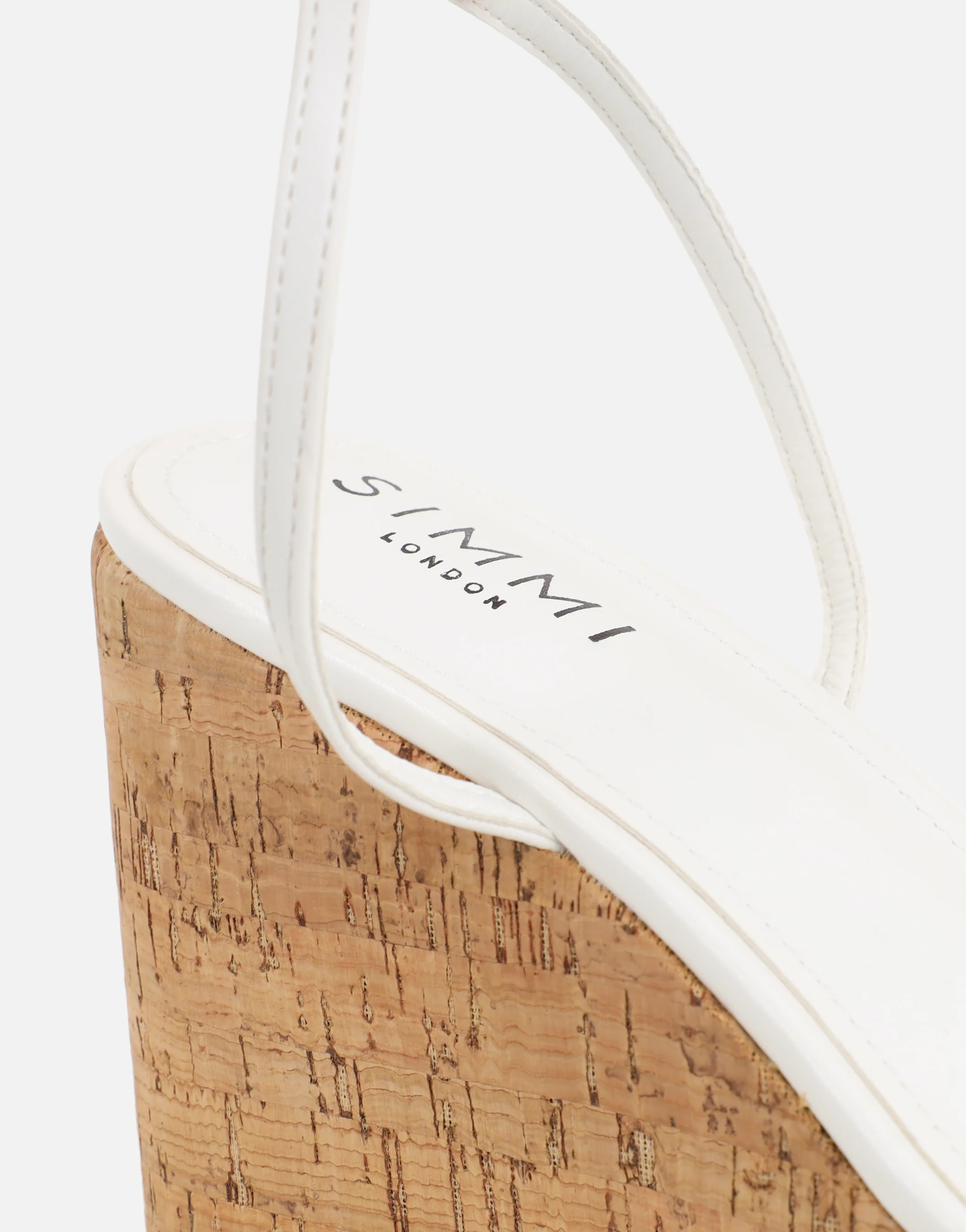 Kitty White Wedge Heeled Sandals - Image 3