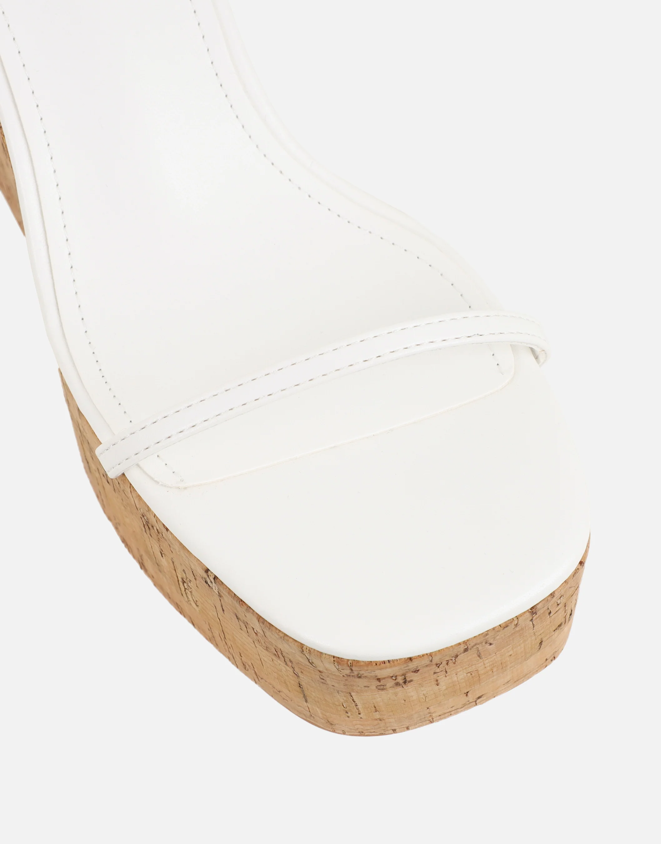 Kitty White Wedge Heeled Sandals - Image 4