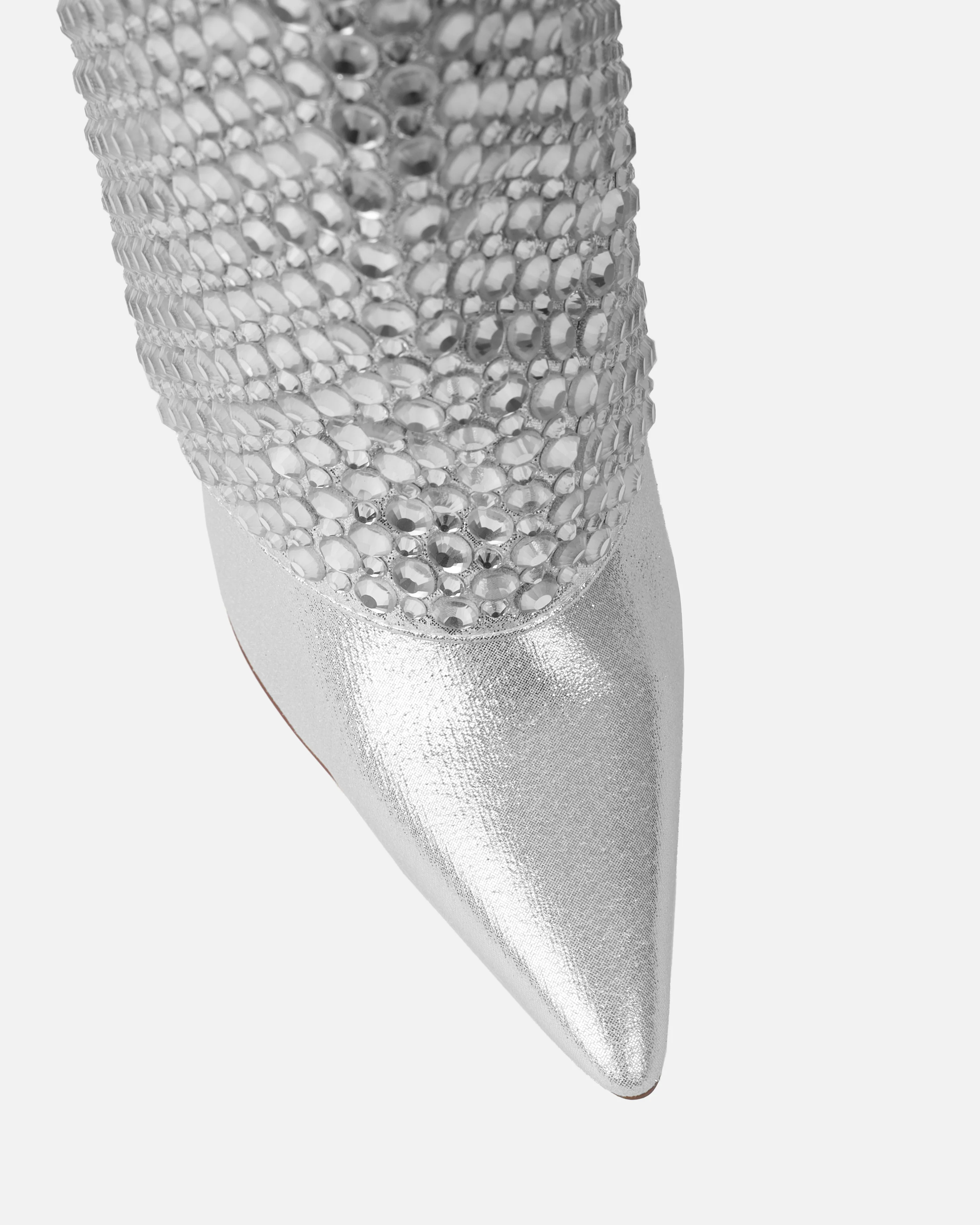 Law Silver Shimmer Diamante Fold Over Boots - Image 4
