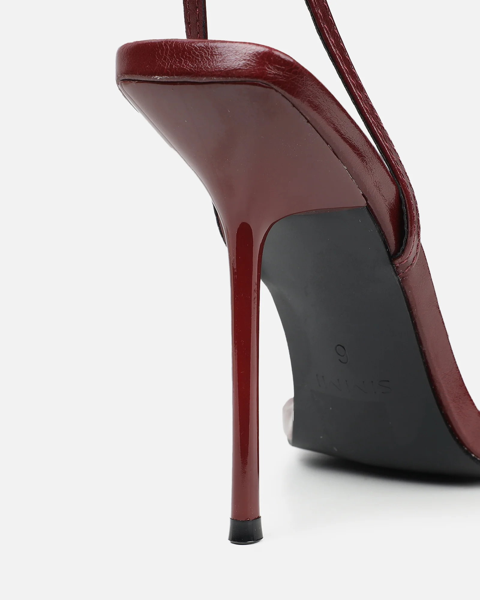 Layne burgundy strappy heeled sandals - Image 3