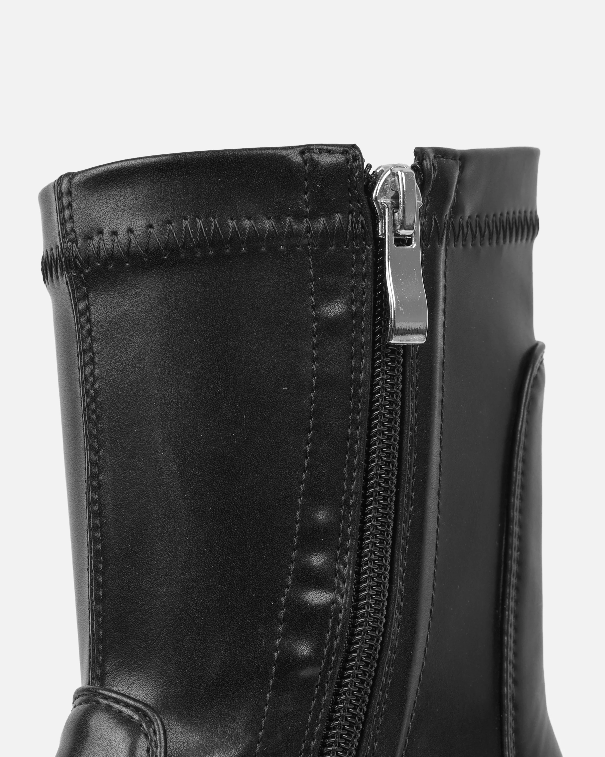 Lionel Black Chunky Boots With Toe Plate - Image 3
