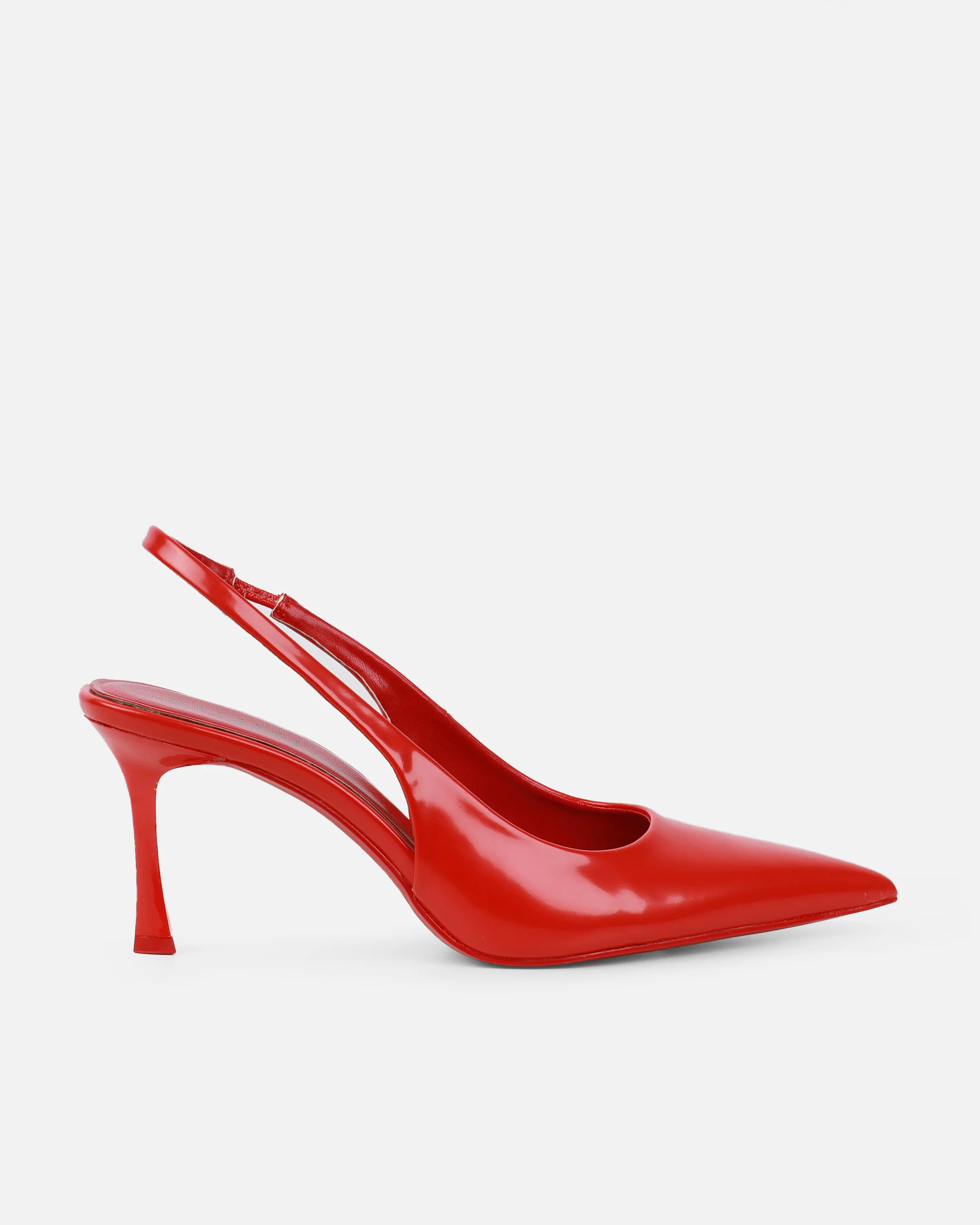 Liorra Wide Fit Red Sling Back Court Shoes - Image 2