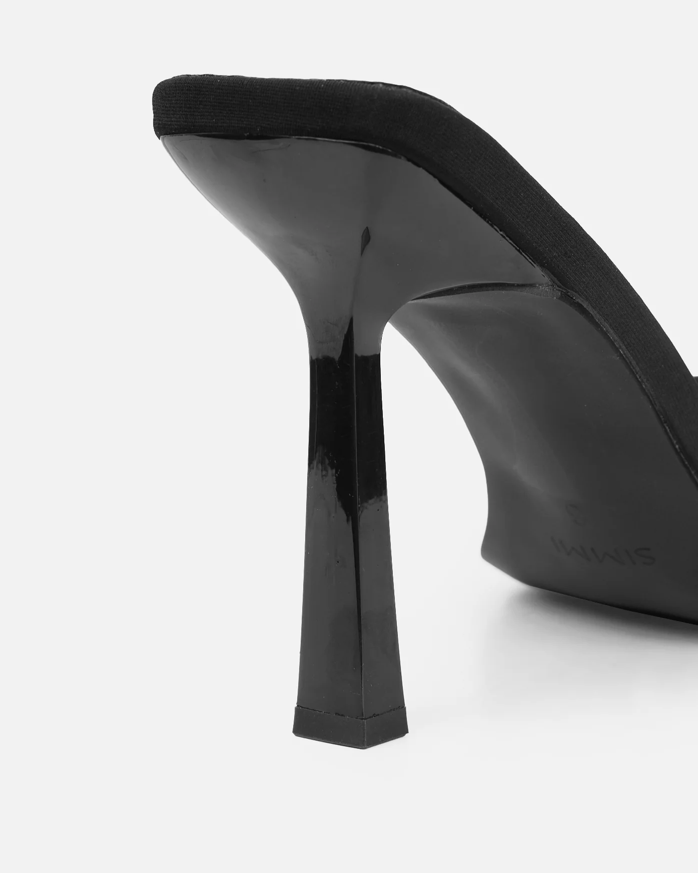 Lolly Black Lycra Padded Mules - Image 3