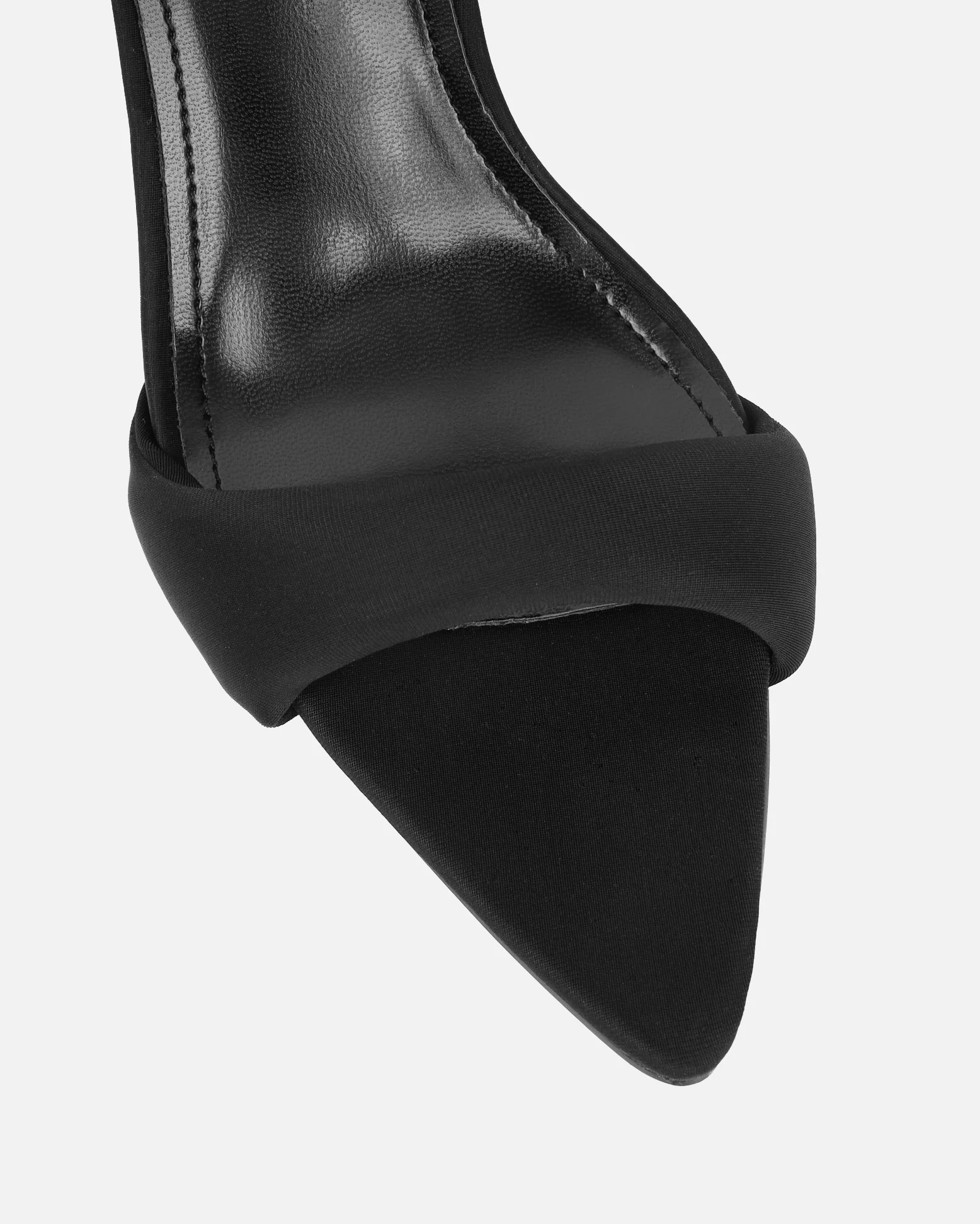 Lolly Black Lycra Padded Mules - Image 4