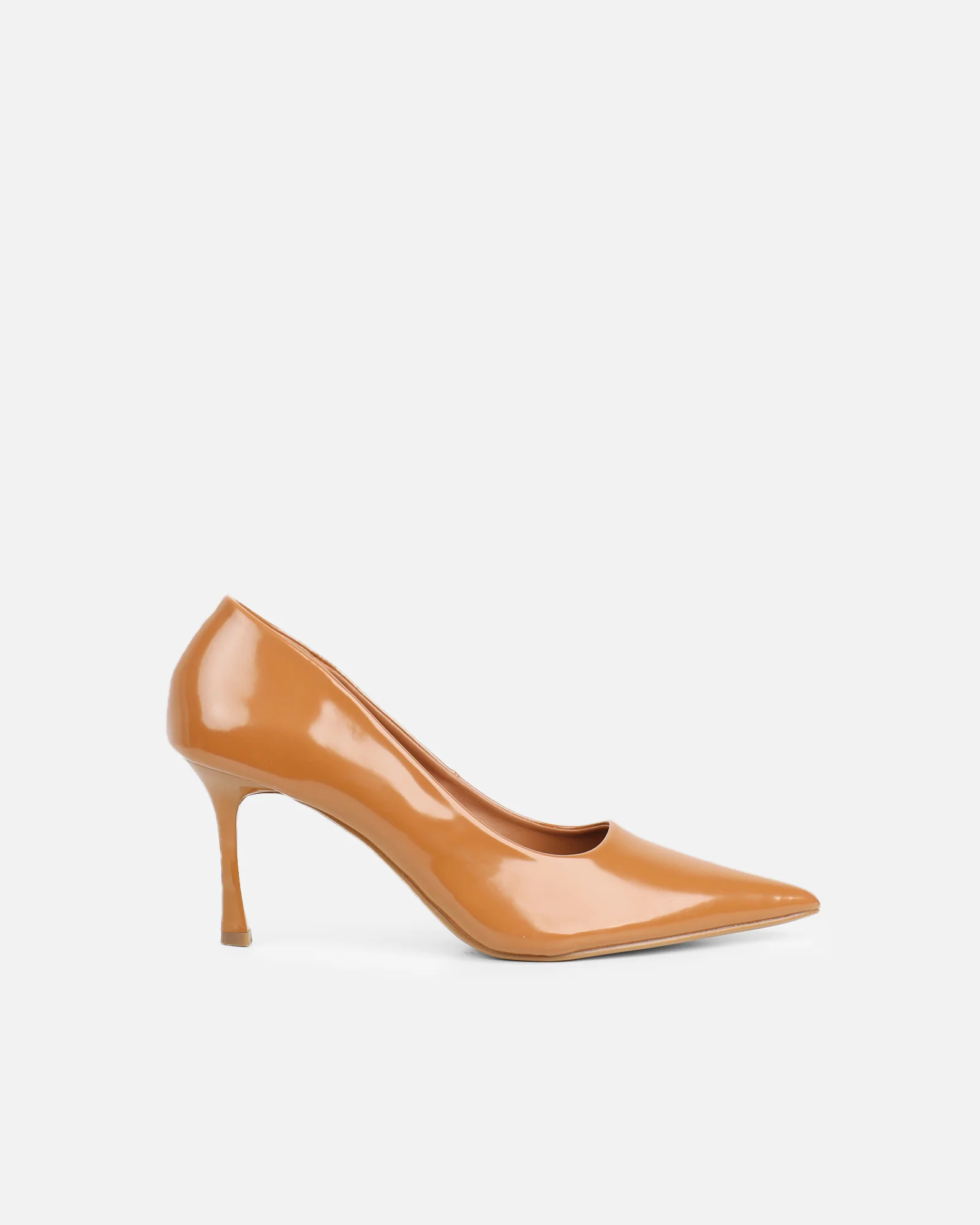 Luka Vintage Tan Low Heeled Court Shoes - Image 2