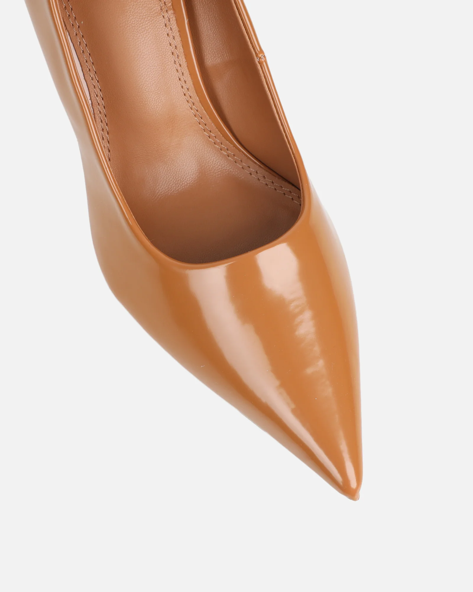 Luka Vintage Tan Low Heeled Court Shoes - Image 4