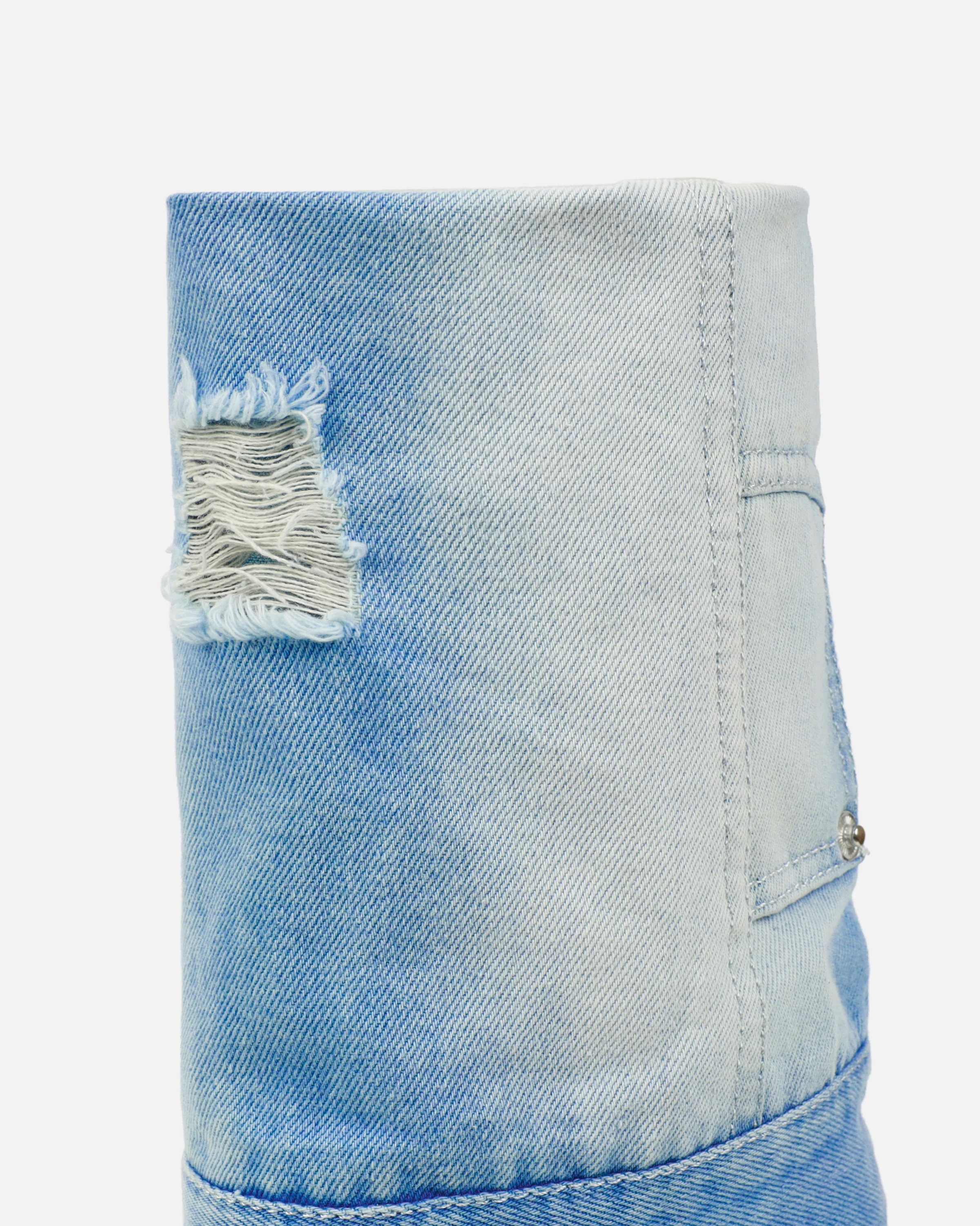 Lynxx Denim Blue Fold Over Western Boots - Image 3